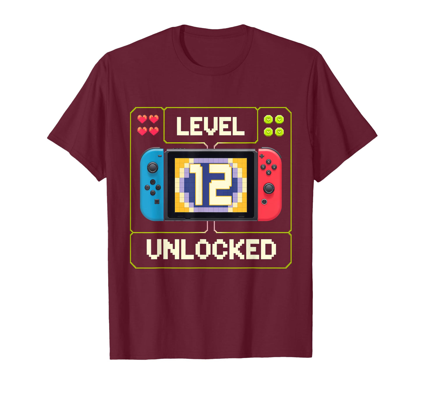Level 12 Unlocked 12th Birthday Shirt Video Game 12 Year Old T-Shirt