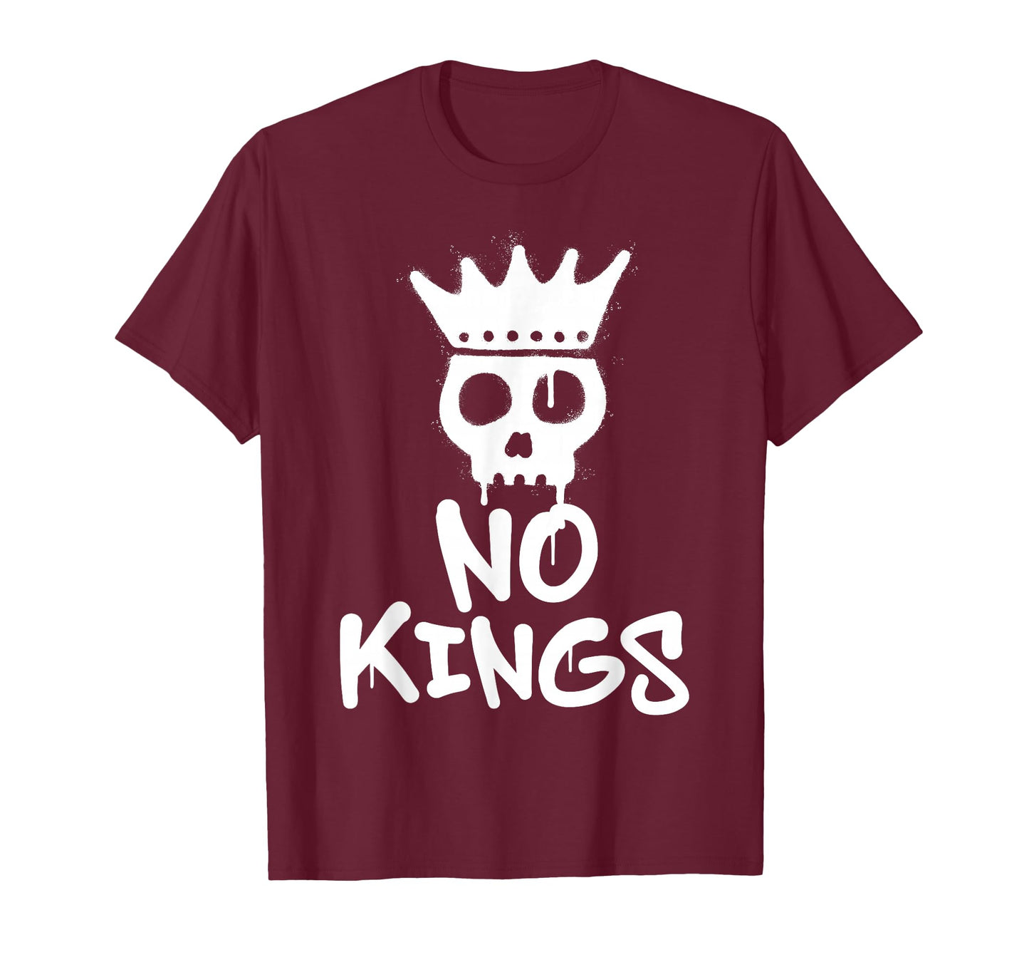 No Kings Day 2025 Protest Sign Skull Nope Men Women Kids T-Shirt