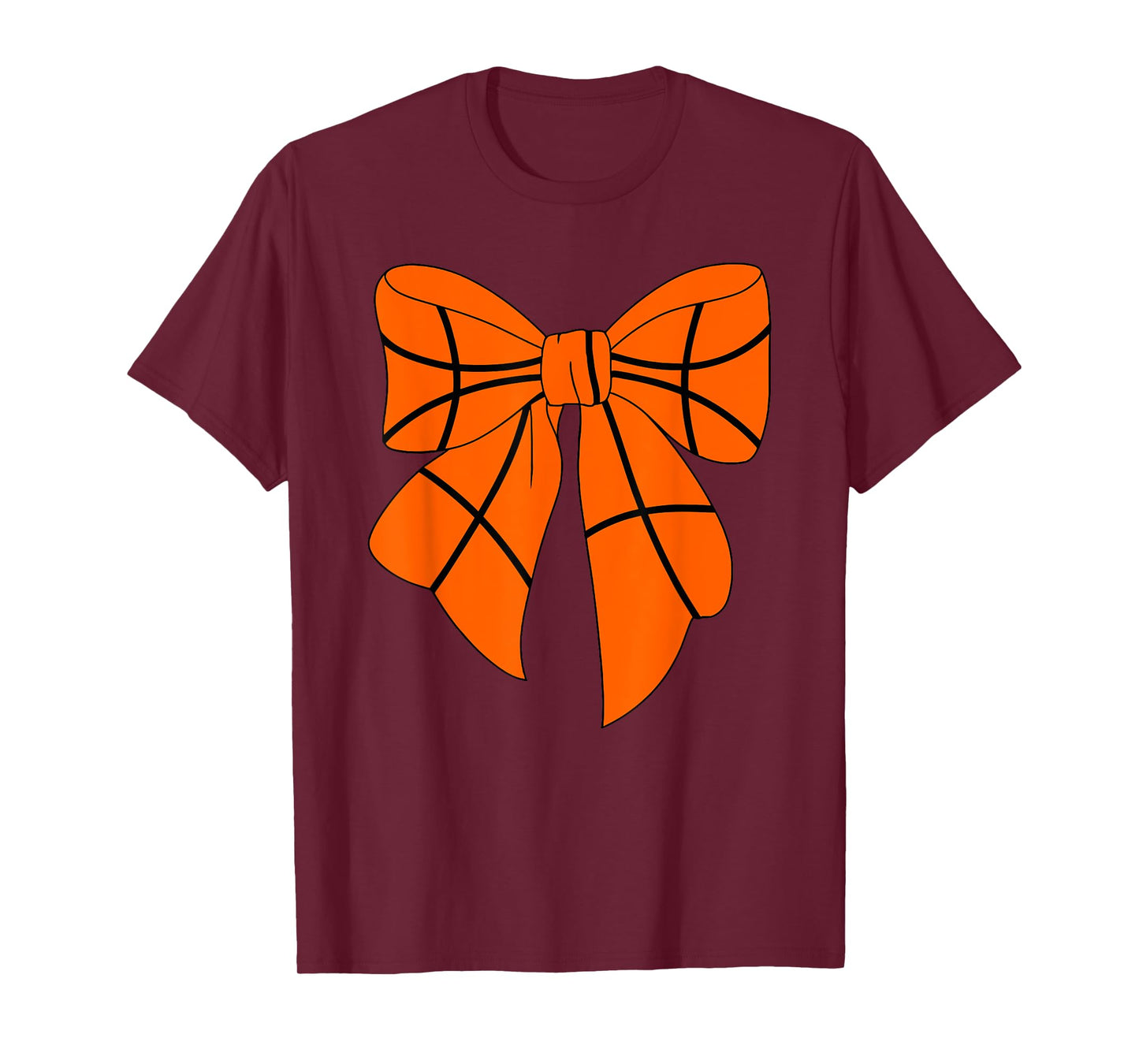 Cute Basketball Coquette Bow For Women Basketball Mom Mama T-Shirt