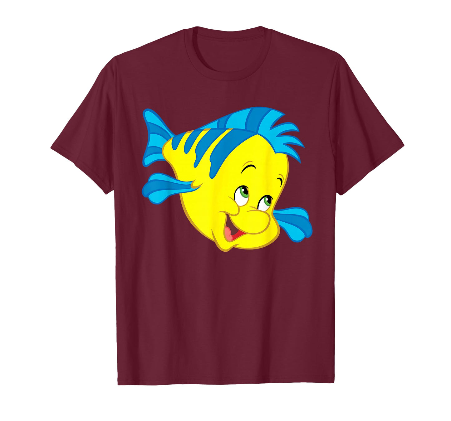 Disney The Little Mermaid Flounder Sidekick Big Face Costume T-Shirt