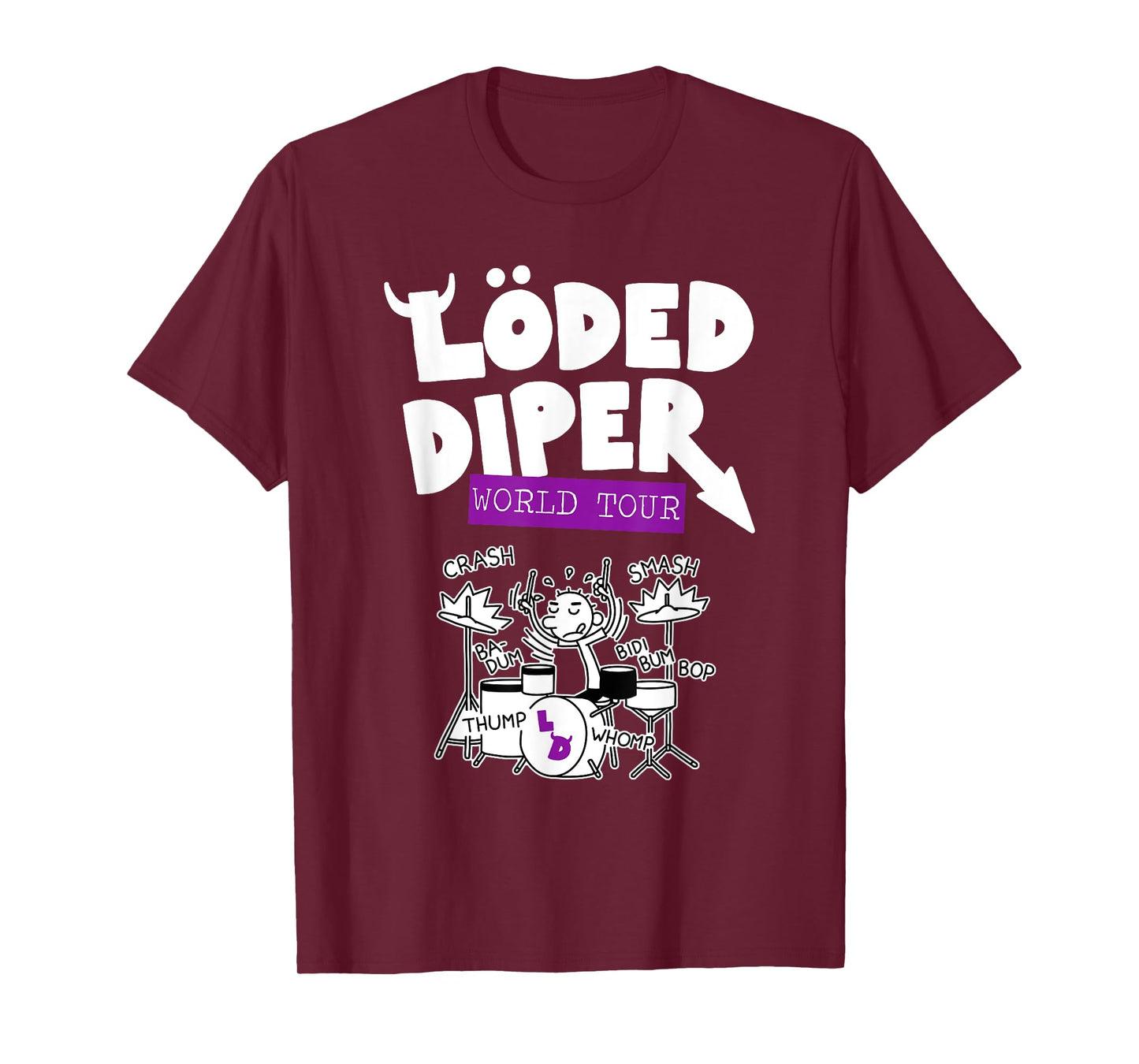 Diary of a Wimpy Kid Front and Back Loded Diper Band Funny T-Shirt