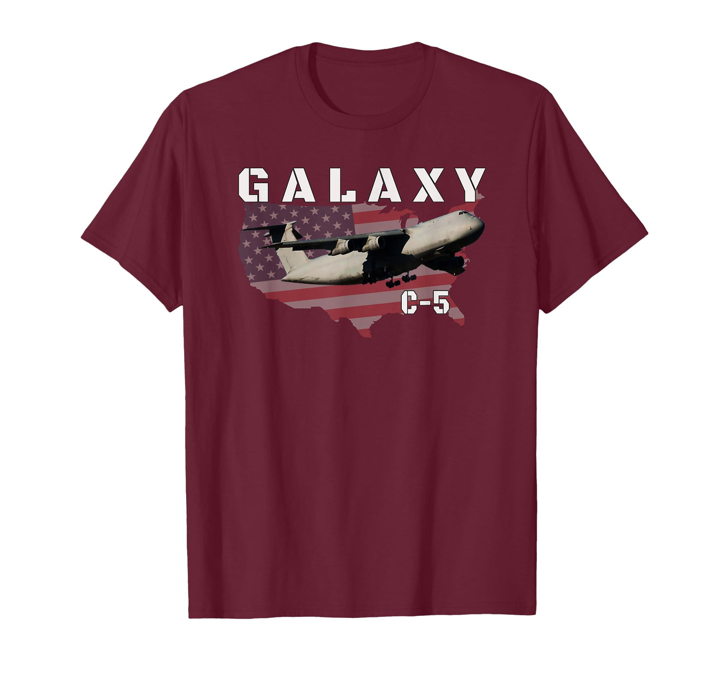 C-5 Galaxy Strategic Military Transport Aircraft Aviation T-Shirt