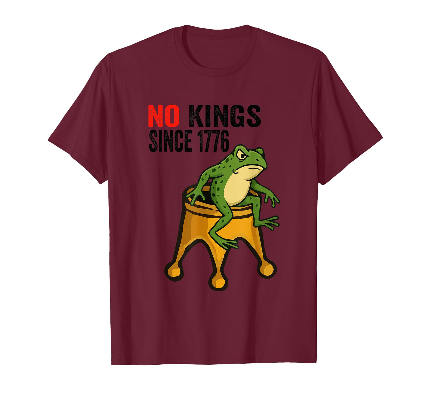 Frog No Kings Funny America October 18 for Men and Women T-Shirt