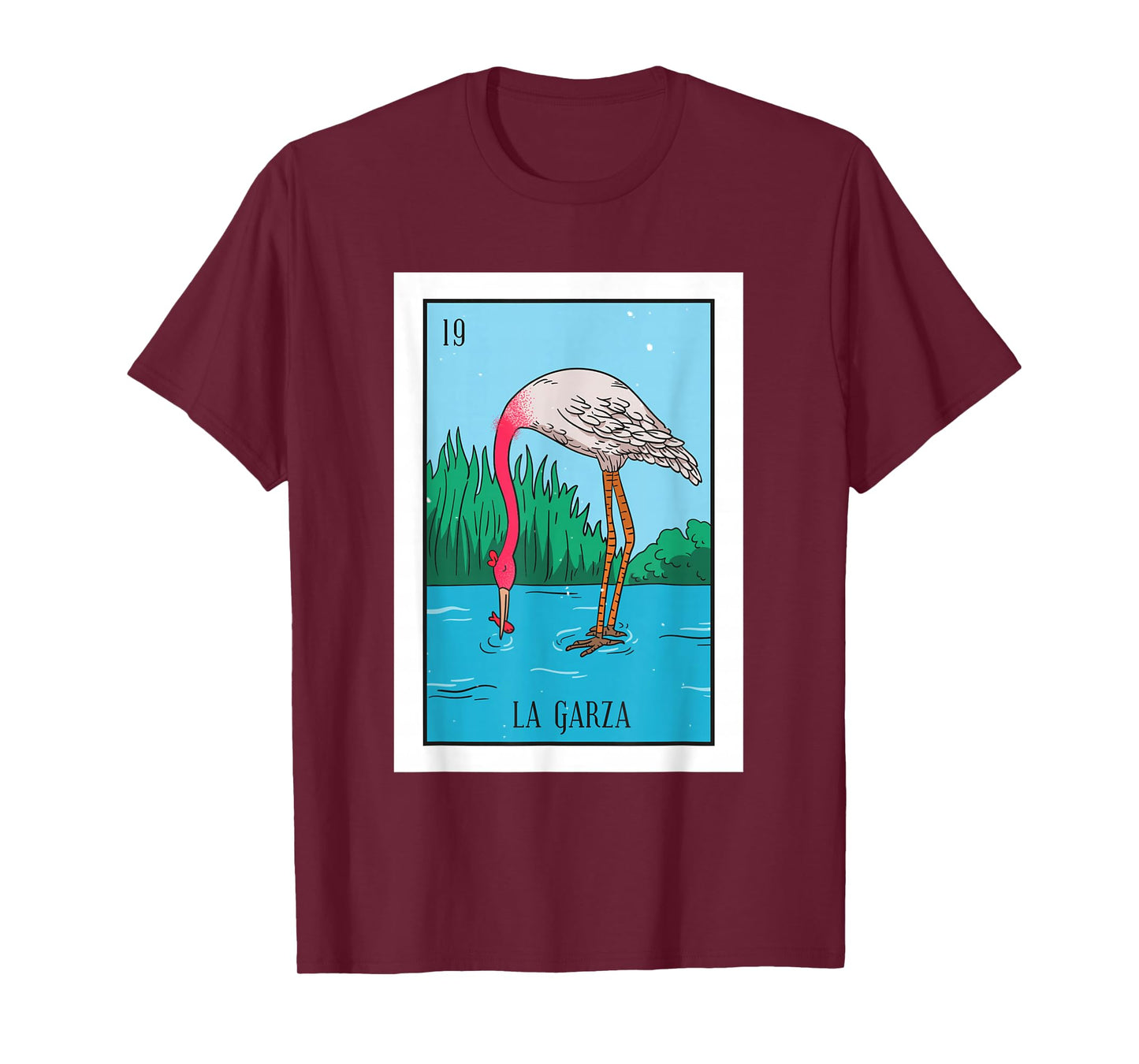 La Garza Lottery Card Gift Heron Card Mexican Lottery T-Shirt
