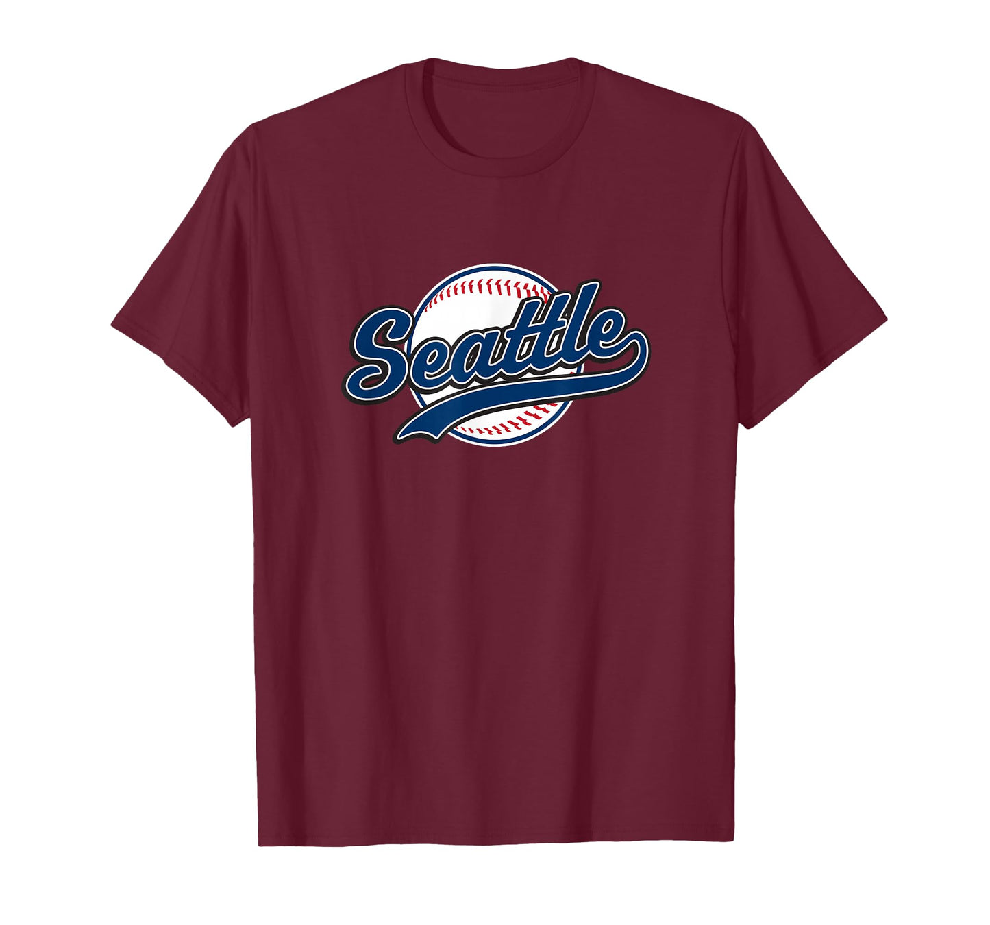 Seattle Tee Vintage Baseball Throwback Retro Design T-Shirt