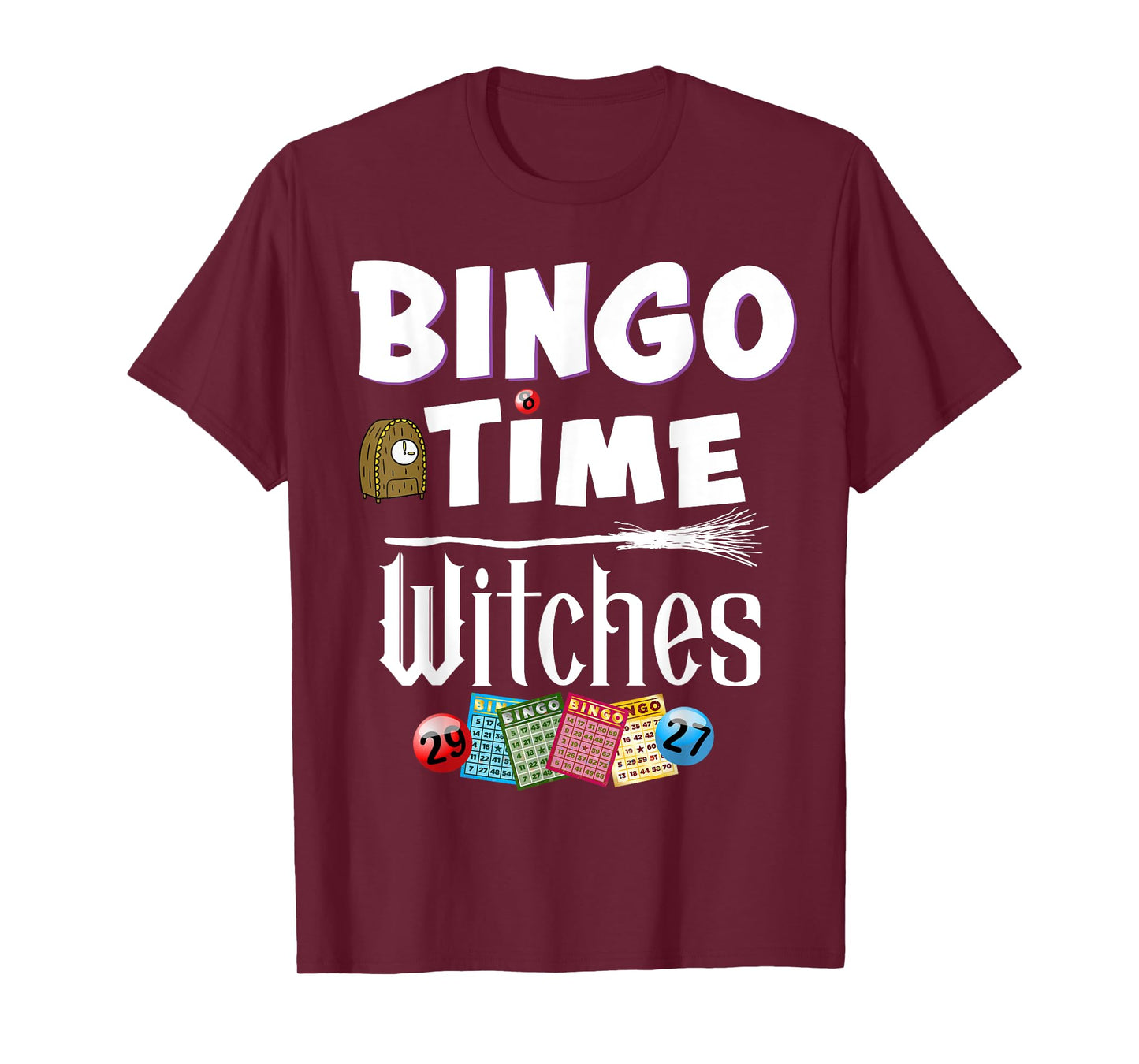 Halloween Bingo Time Witches Funny Women Bingo Player T-Shirt