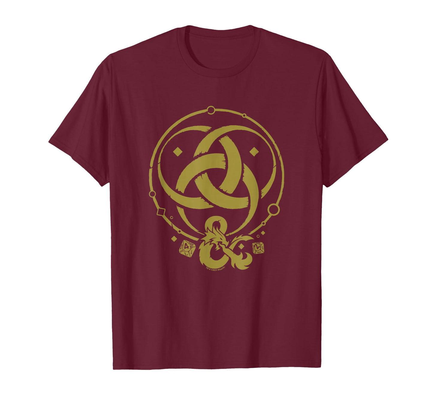 Dungeons & Dragons 50th Anniversary Gold Flame Vintage Logo T-Shirt