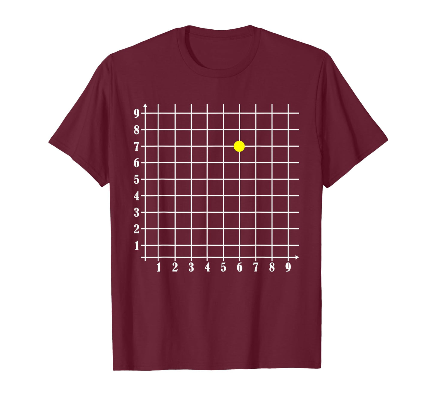 Coordinate (6,7) Funny Math Teacher 67 Math Lover Science T-Shirt