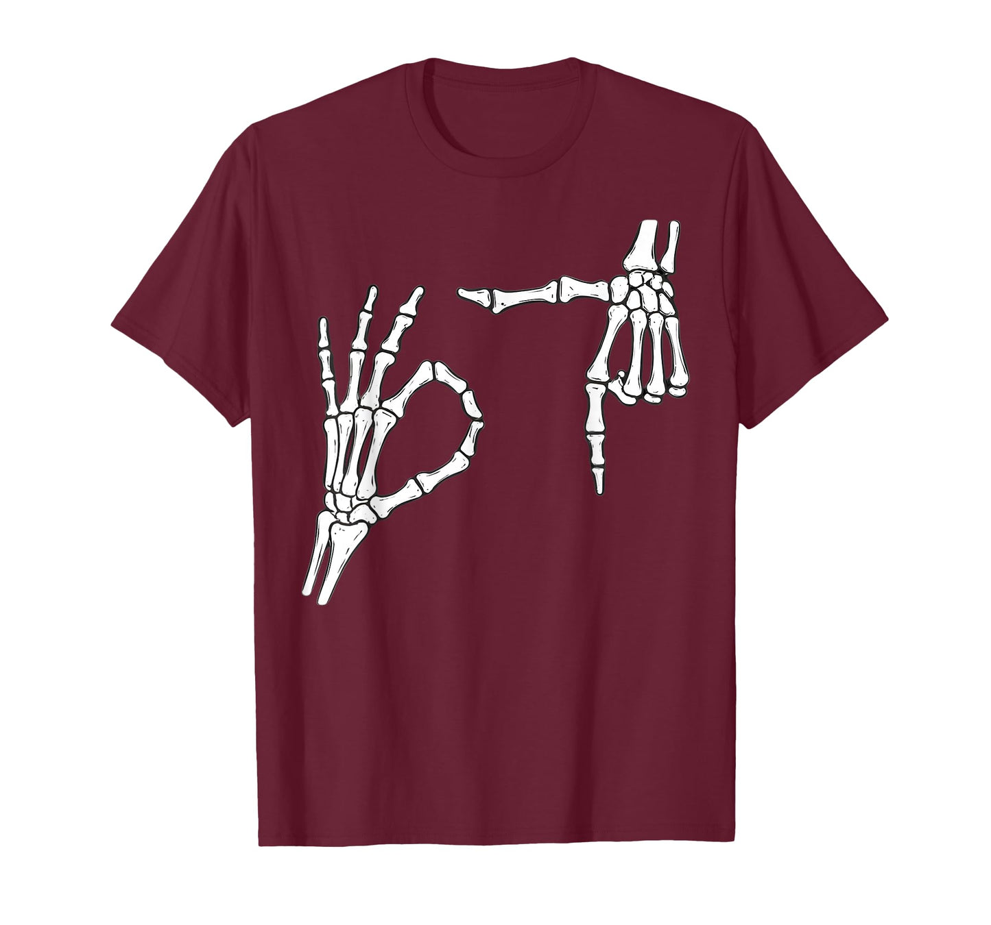 Funny Six Seven 6 7 Meme 67 Skeleton Hand Halloween Costume T-Shirt