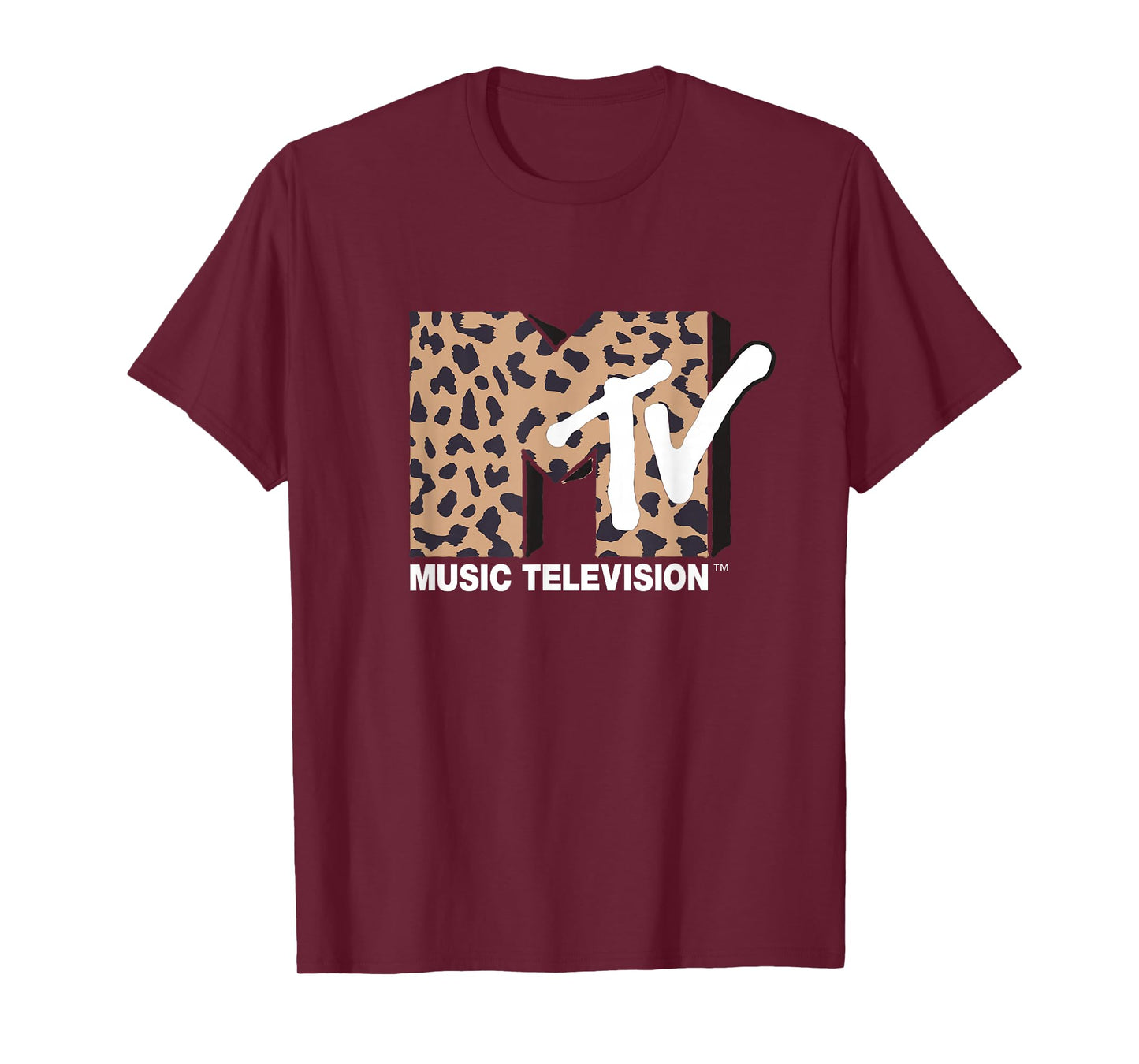 MTV Vintage Cheetah Print Music Television T-Shirt