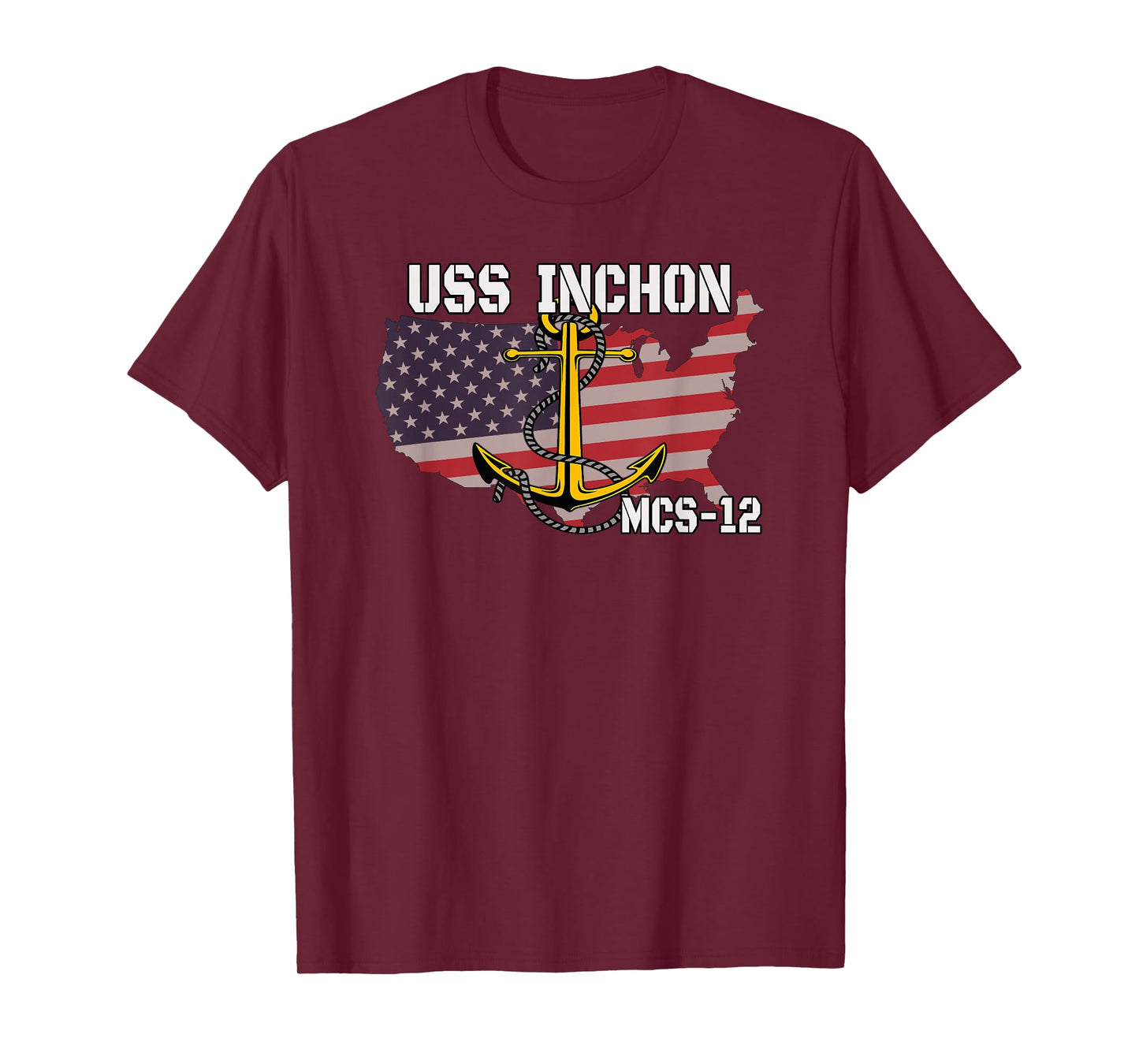 USS Inchon MCS-12 Mine Countermeasures Ship Veterans Father T-Shirt