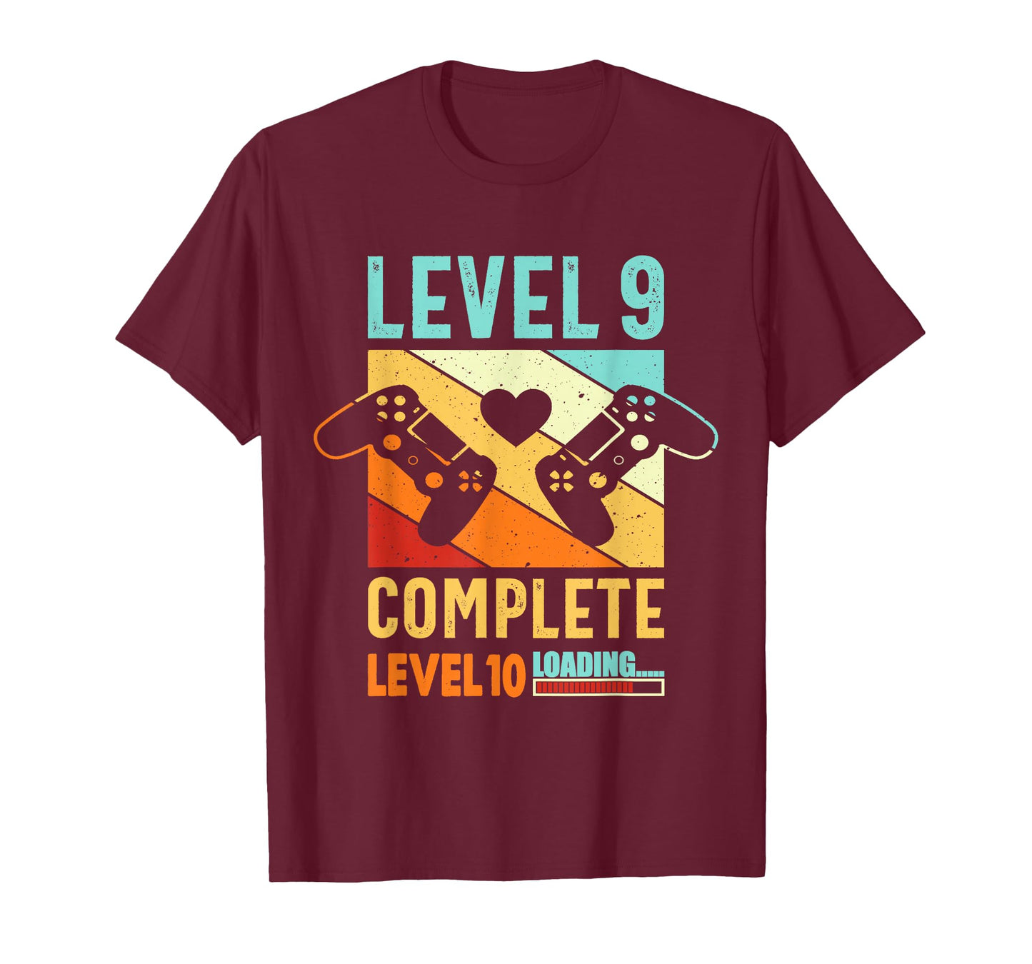 Level 9 Complete Video Gamer 9 Years Wedding Anniversary T-Shirt