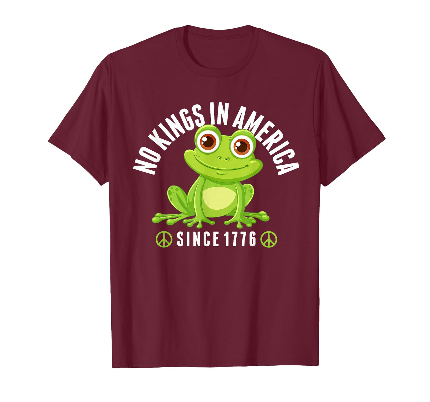 No Kings in America Since 1776 Cute Frog T-Shirt