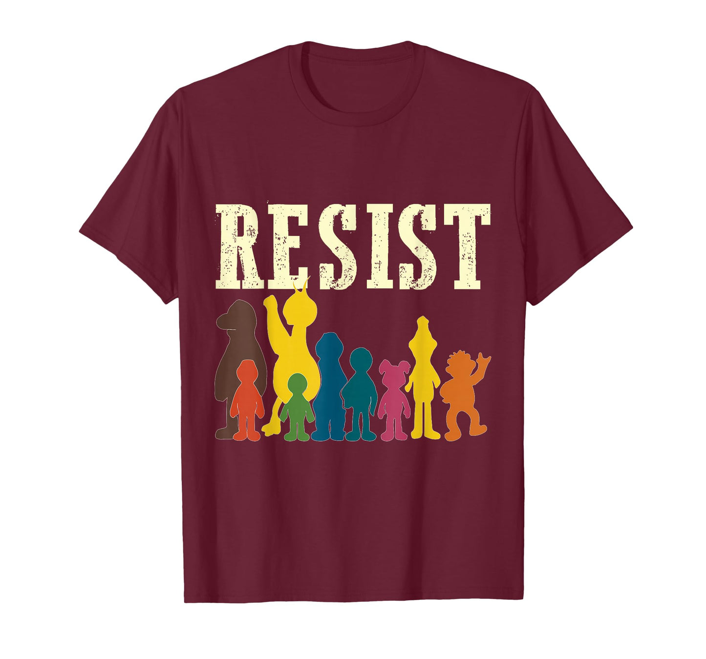 Save Resist Political Protest Rainbow Character Colours T-Shirt