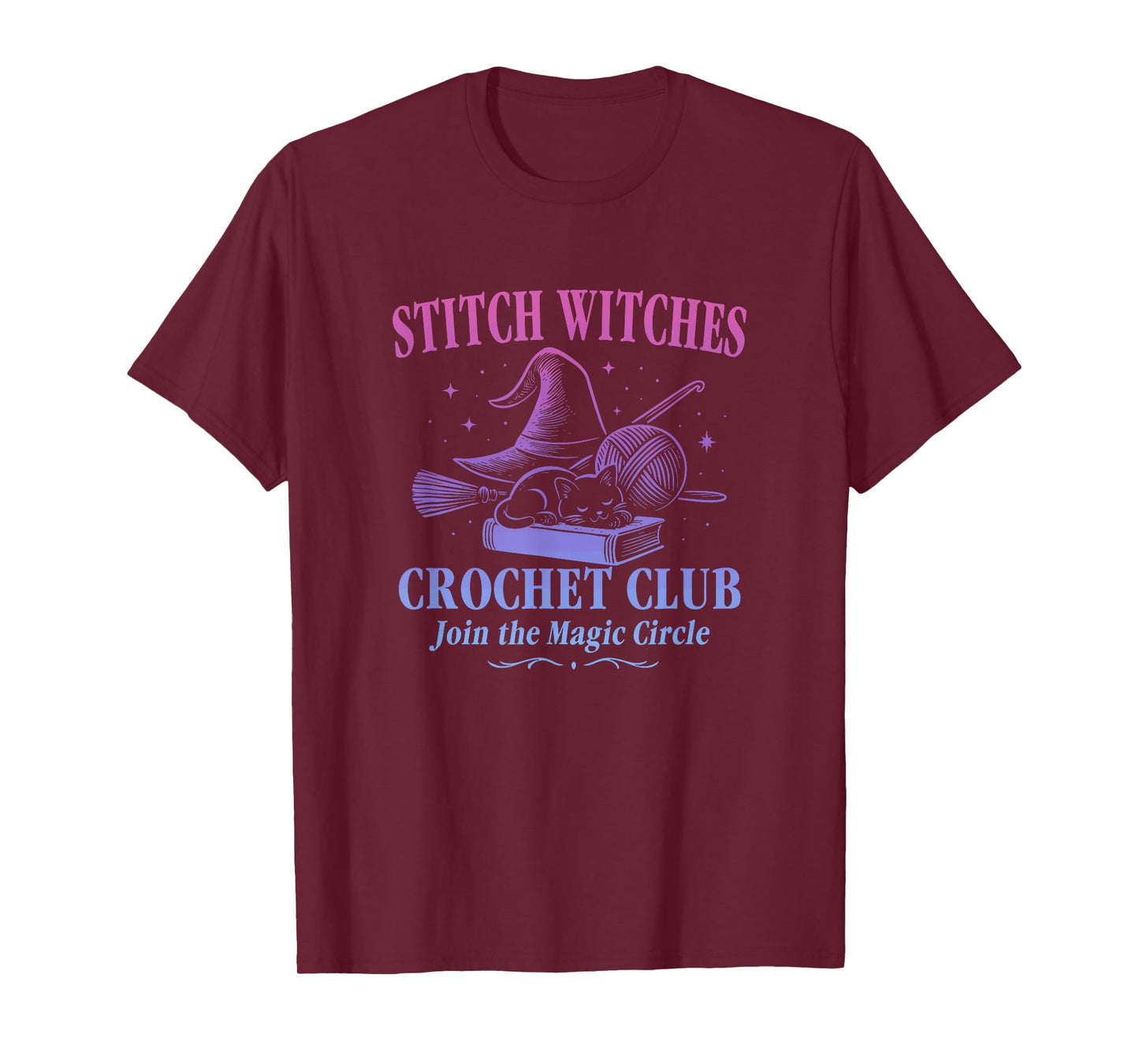 Stitch Witches Crochet Club Join The Magic Circle Design T-Shirt