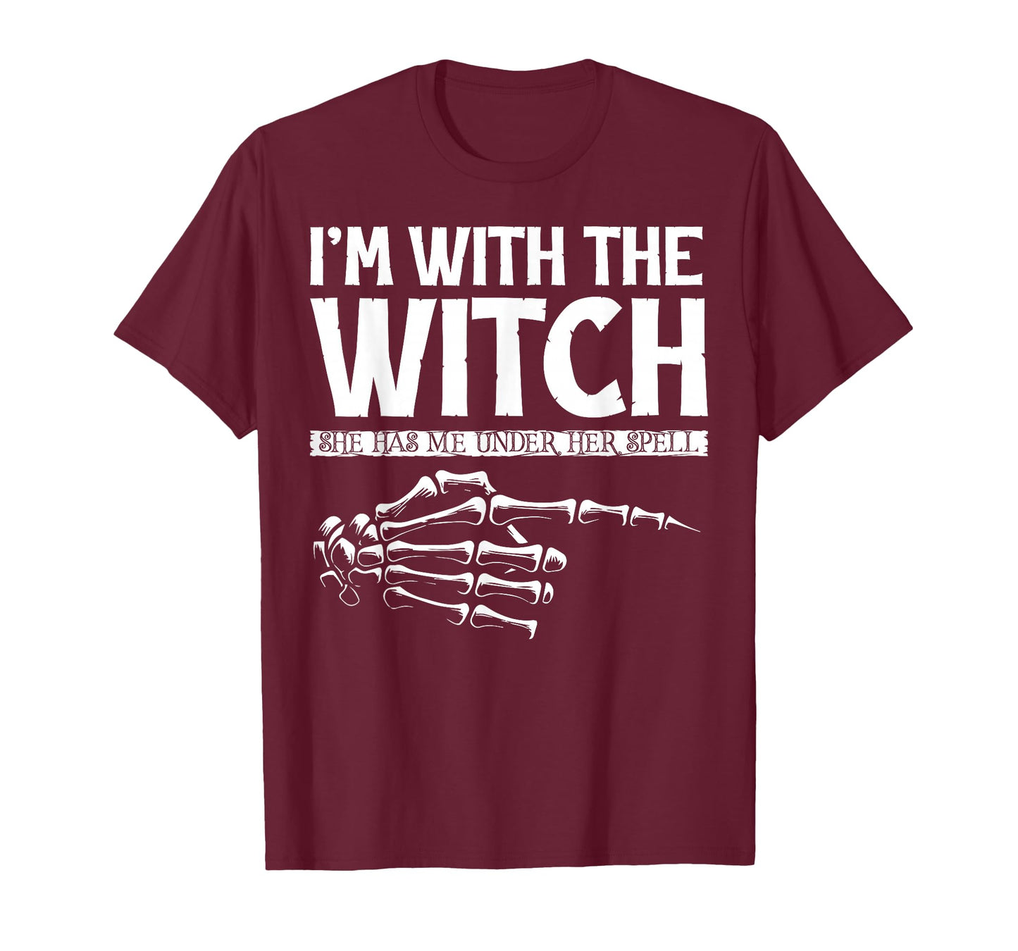 I'm with The Witch Funny Halloween Couple Costume Party Wear T-Shirt