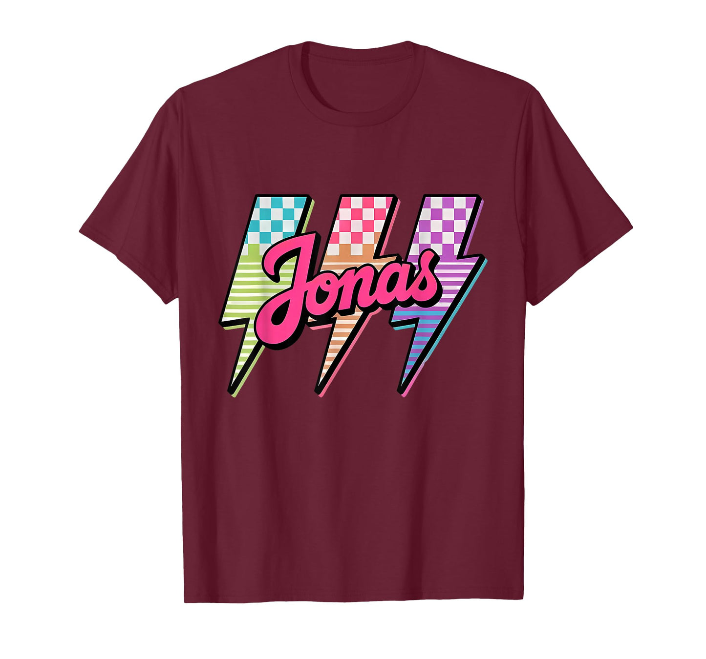 Vintage Jonas Lightning Bolt Checkered T-Shirt