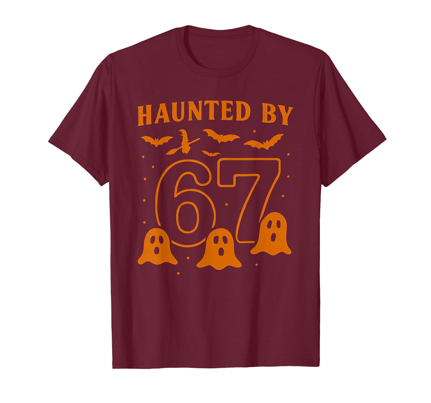 Haunted by 67 Meme Halloween Ghost Graphic T-Shirt