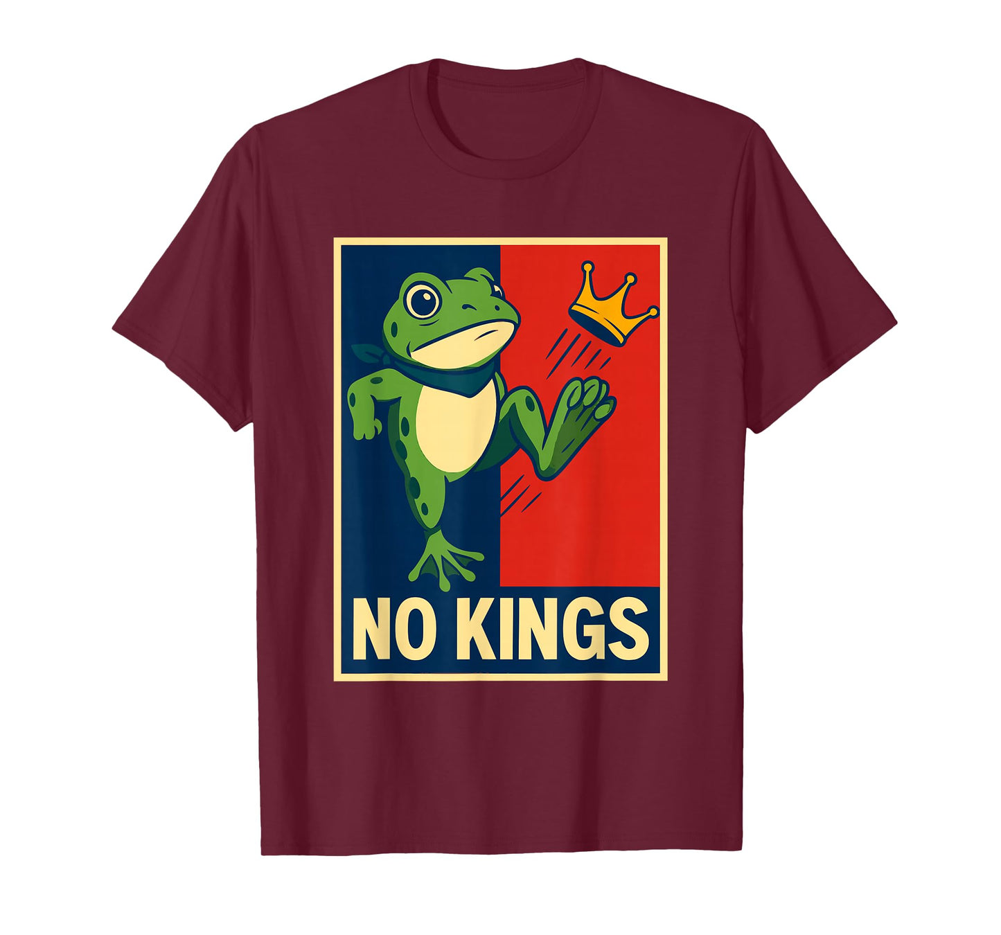 Vintage No Kings Just Frogs Portland Frog Protest Men Women T-Shirt