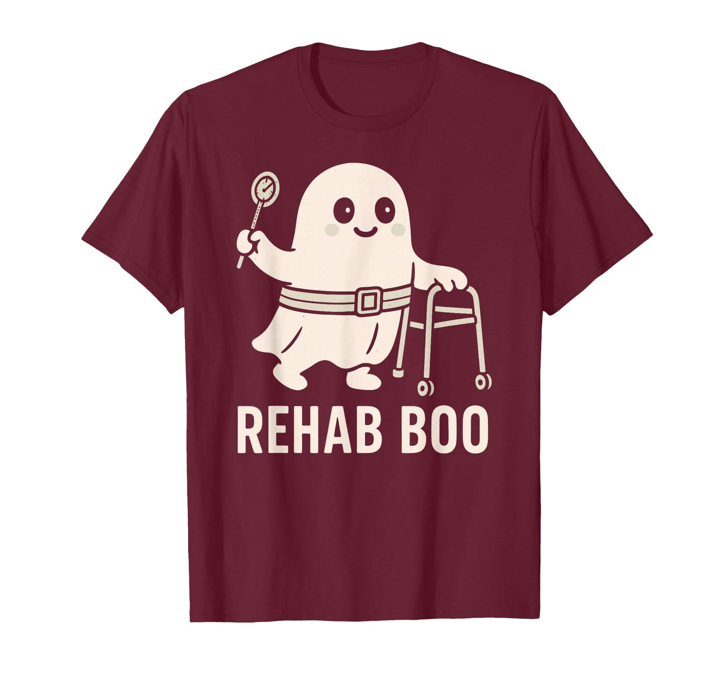 Rehab Boo Crew Ghost Halloween Physical Therapy OT Therapist T-Shirt