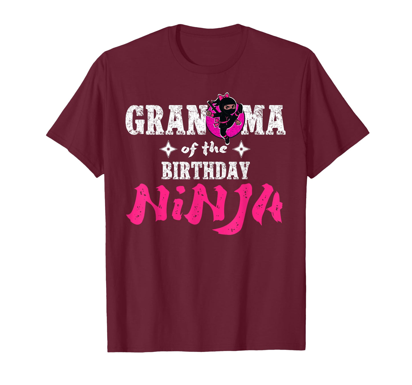 Grandma of The Birthday Ninja Funny Girl Ninja Birthday T-Shirt