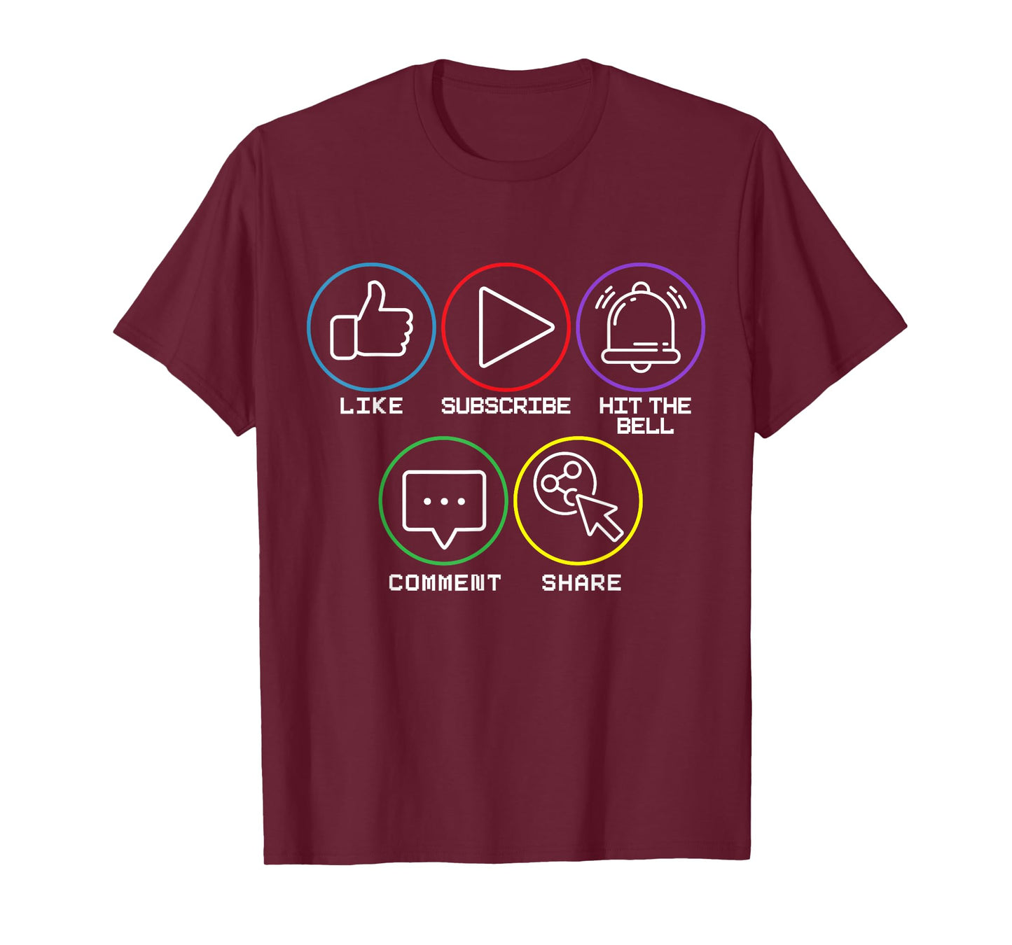 Like Subscribe Hit The Bell Comment Share Livestreaming T-Shirt