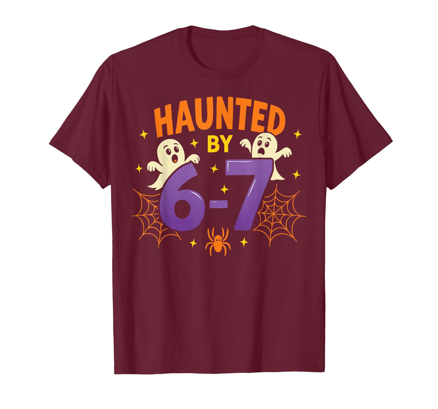 Haunted by 6-7 Halloween Ghosts and Spiders for Boys & Girls T-Shirt