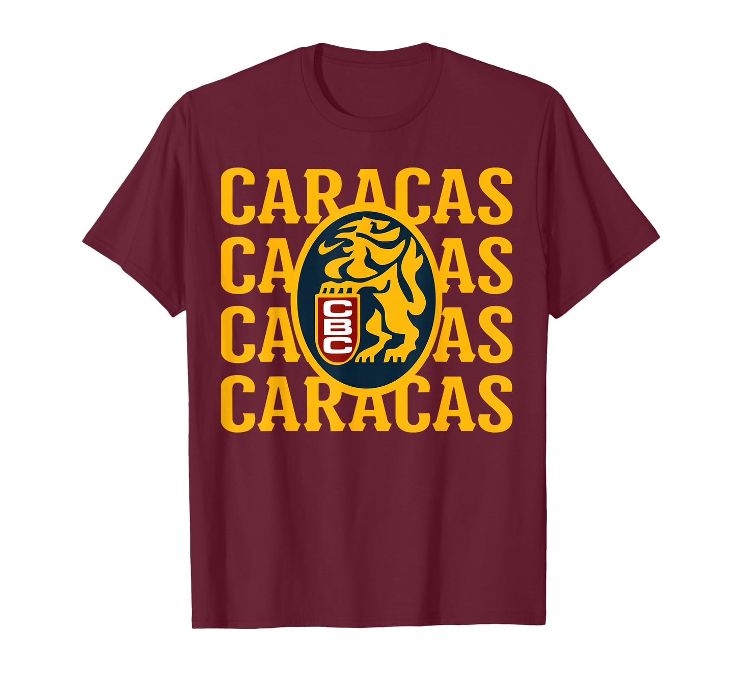 Sweet-Lemon Graphic Apparels Unisex-Adults Baseball Fans T-Shirt, Black, Small, Short Sleeve, Modern Classic, Lion Theme, Leones del Caracas Logo