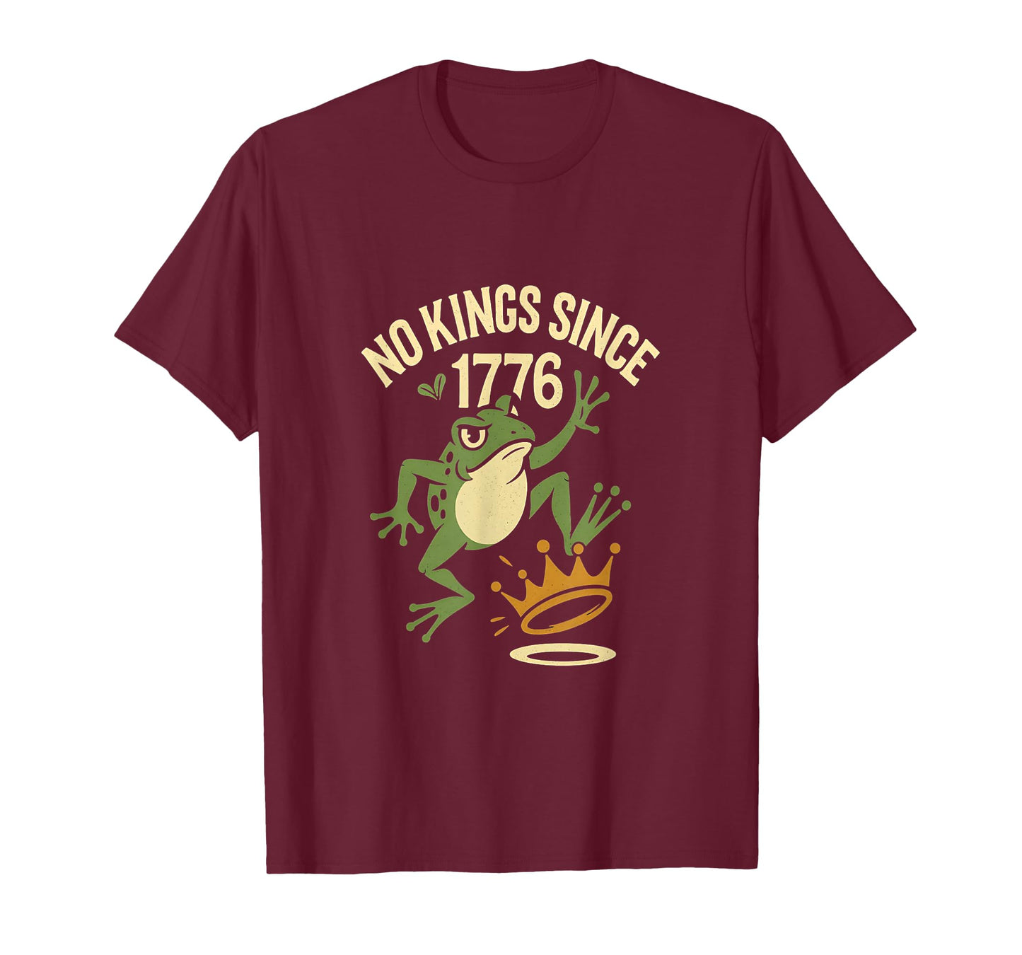 No Kings Since 1776 Frog – Funny Freedom Tee T-Shirt