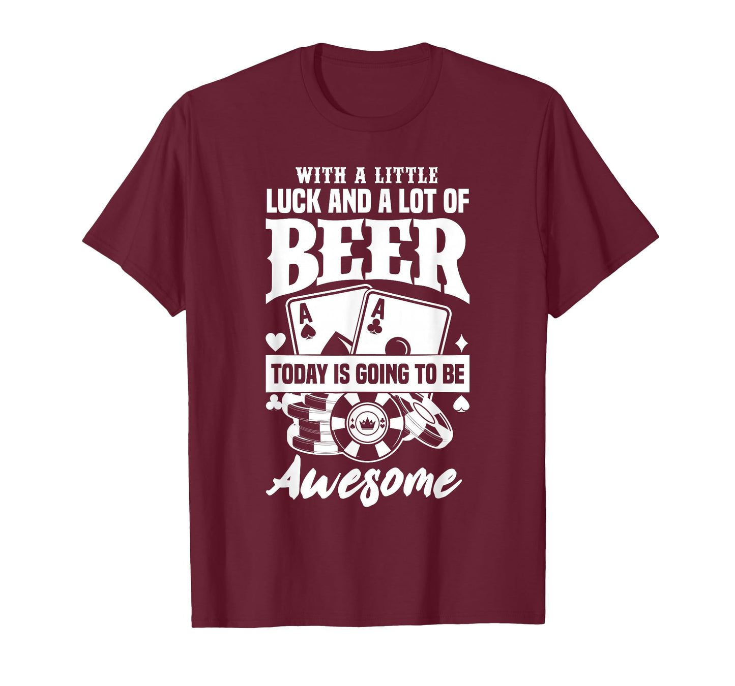 Funny Slot Machine Beer Casino Las Vegas Gambling Gambler T-Shirt