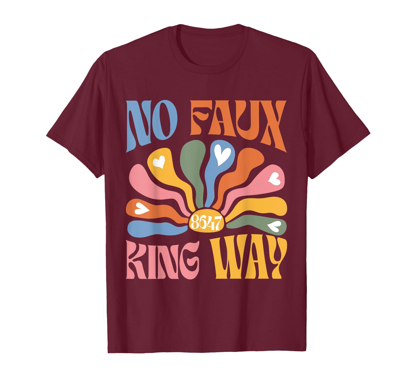 Resist 70s Retro Floral Boho No Faux King Way 86 47 T-Shirt