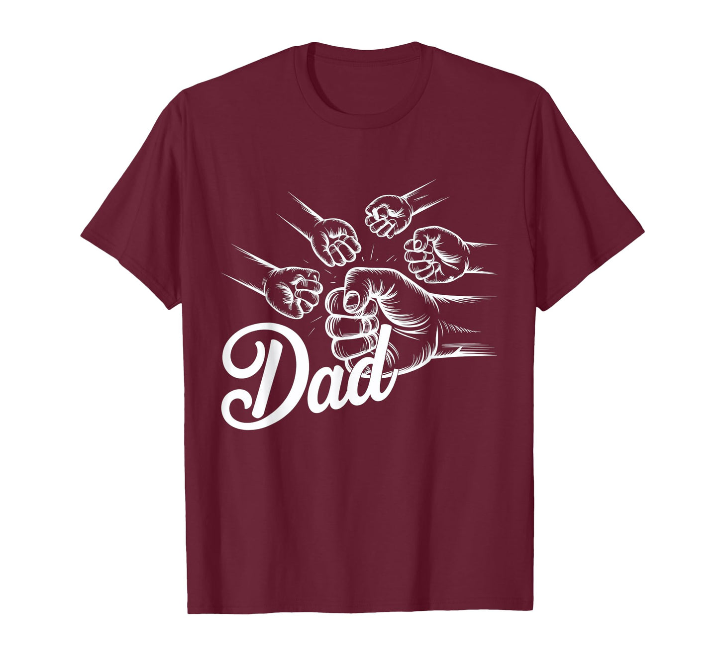 Funny Dad of Four Toddler Kids Fathers Day Fist Bump Family T-Shirt