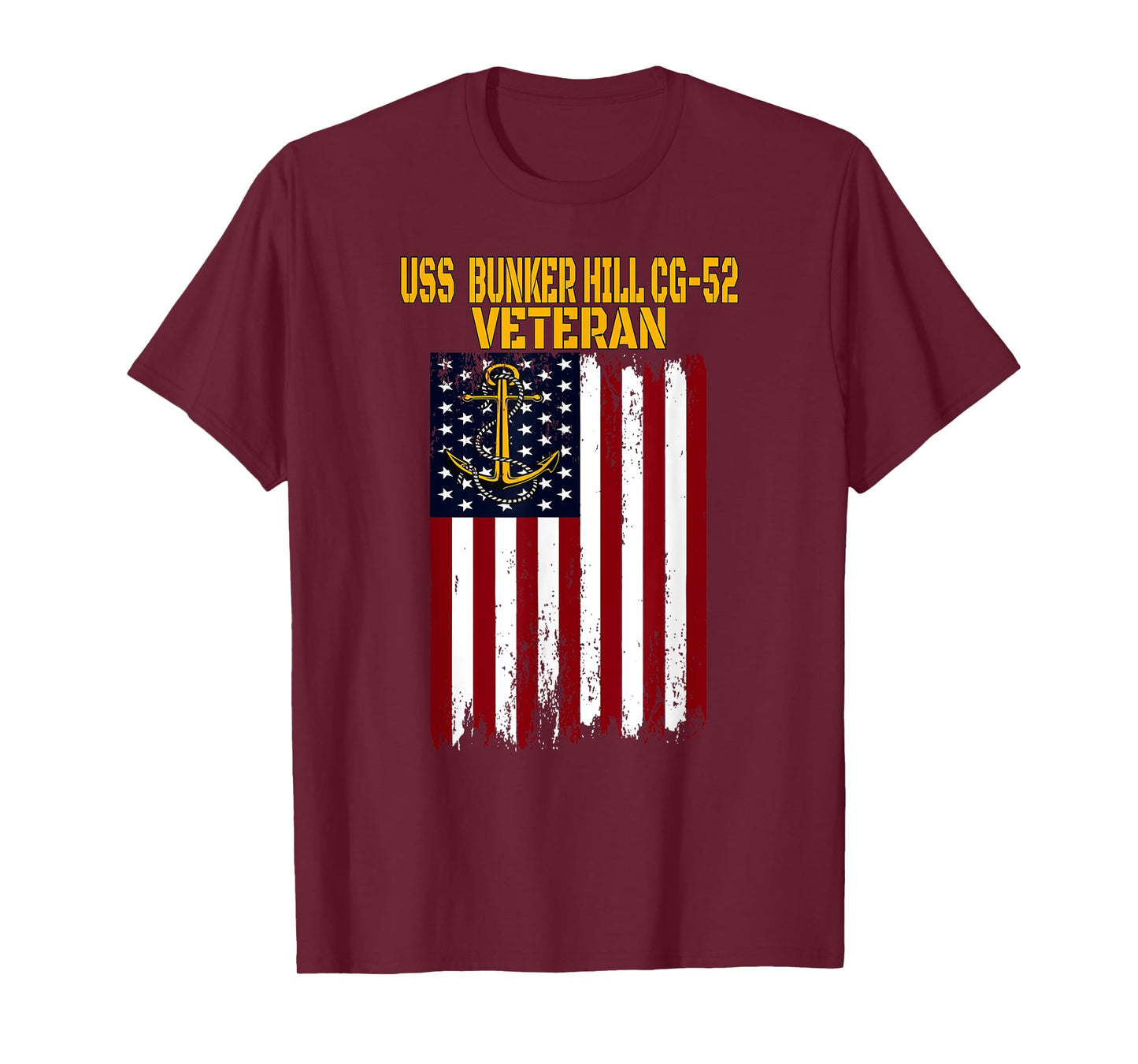 USS Bunker Hill CG-52 Cruiser Veterans Day Father's Day T-Shirt