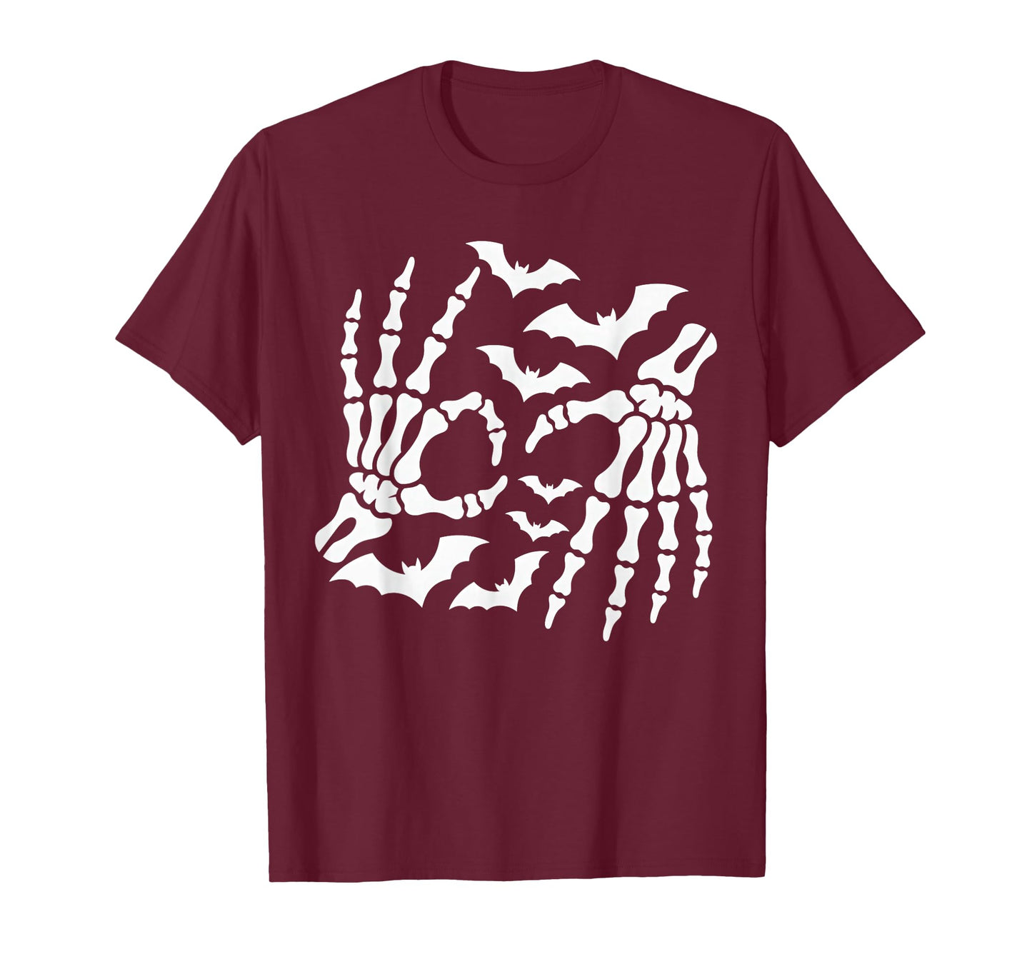 6 7 Halloween Skeleton Meme Hand Sign T-Shirt