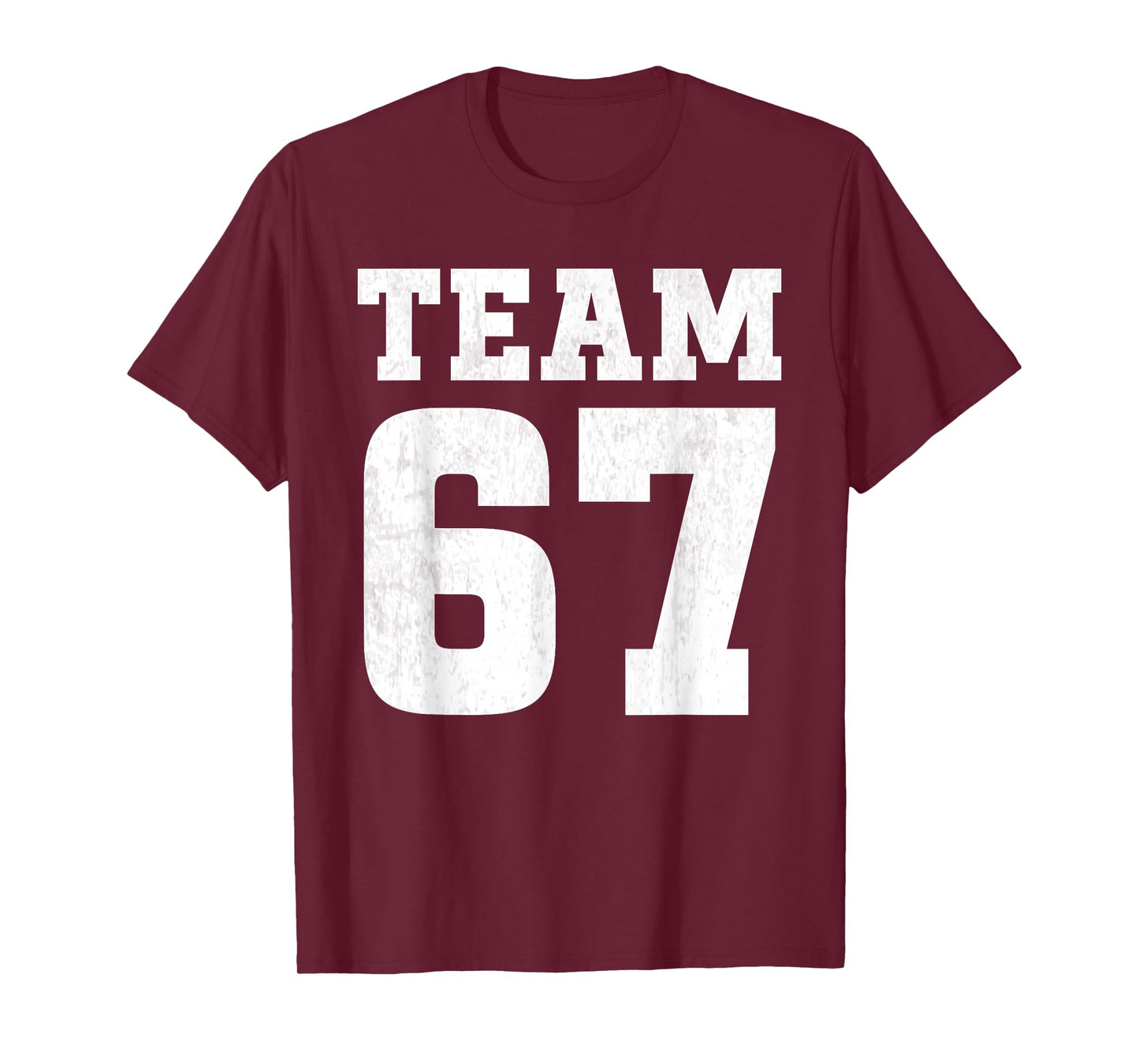 Team six Seven 6 7 Meme Funny Aura 67 tee for Boys Number 67 T-Shirt