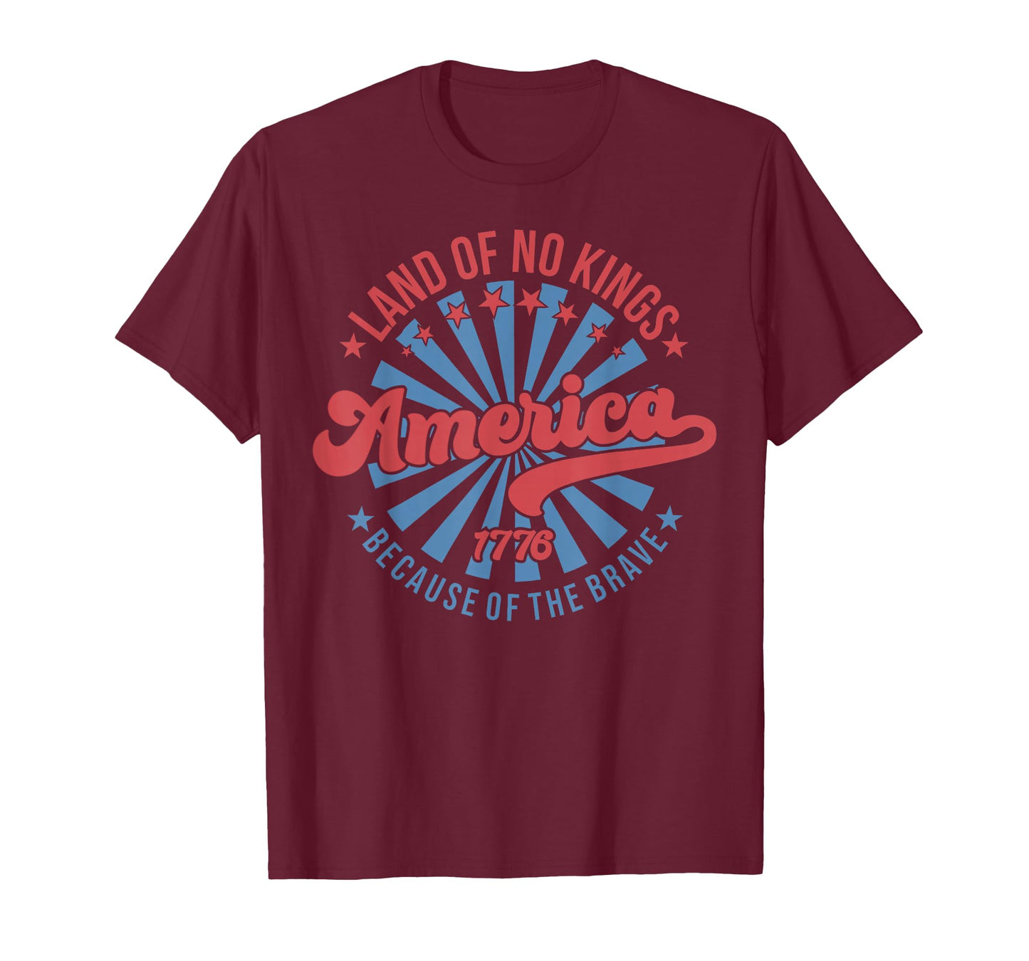 America Vintage No Kings Day Because of The Brave T-Shirt
