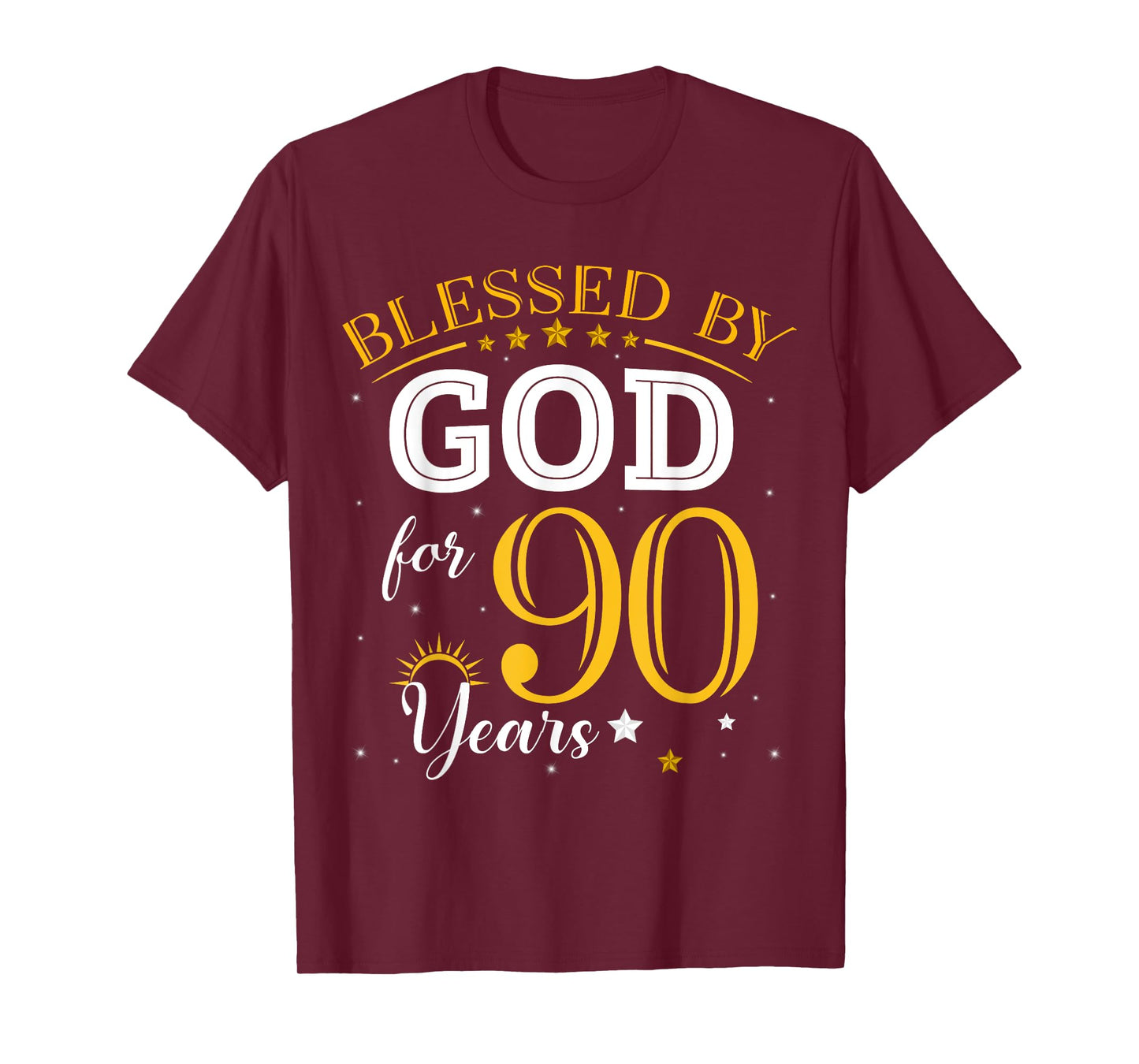 Vintage Blessed by God For 90 Years Old 90th Birthday Girl T-Shirt