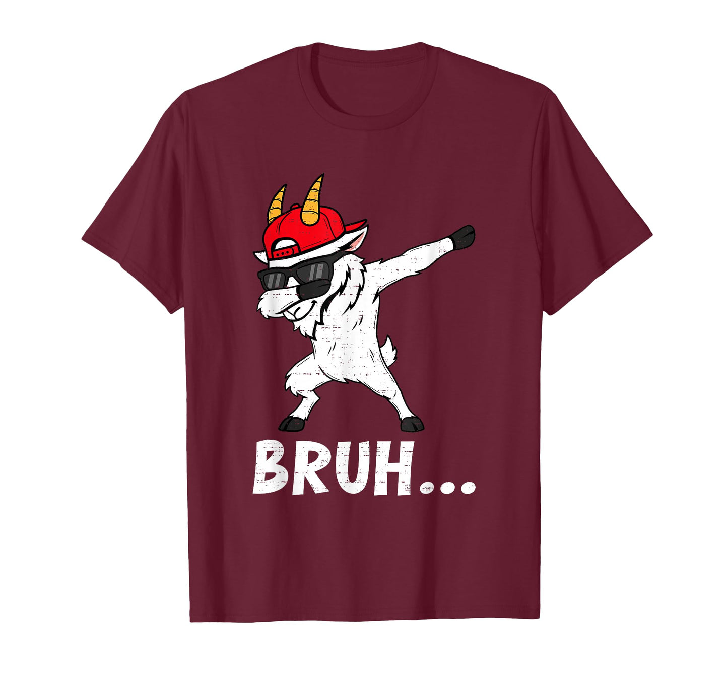 Funny Dabbing Goat Bruh Bro Dab Meme Humor Men Teens Boys T-Shirt