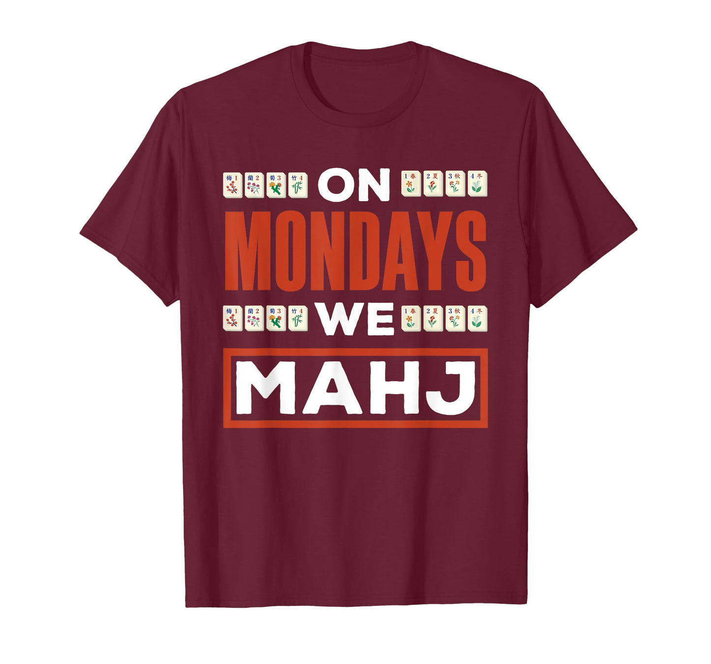 Mahjong American Tiles Player Apparel Men Women Board Games T-Shirt