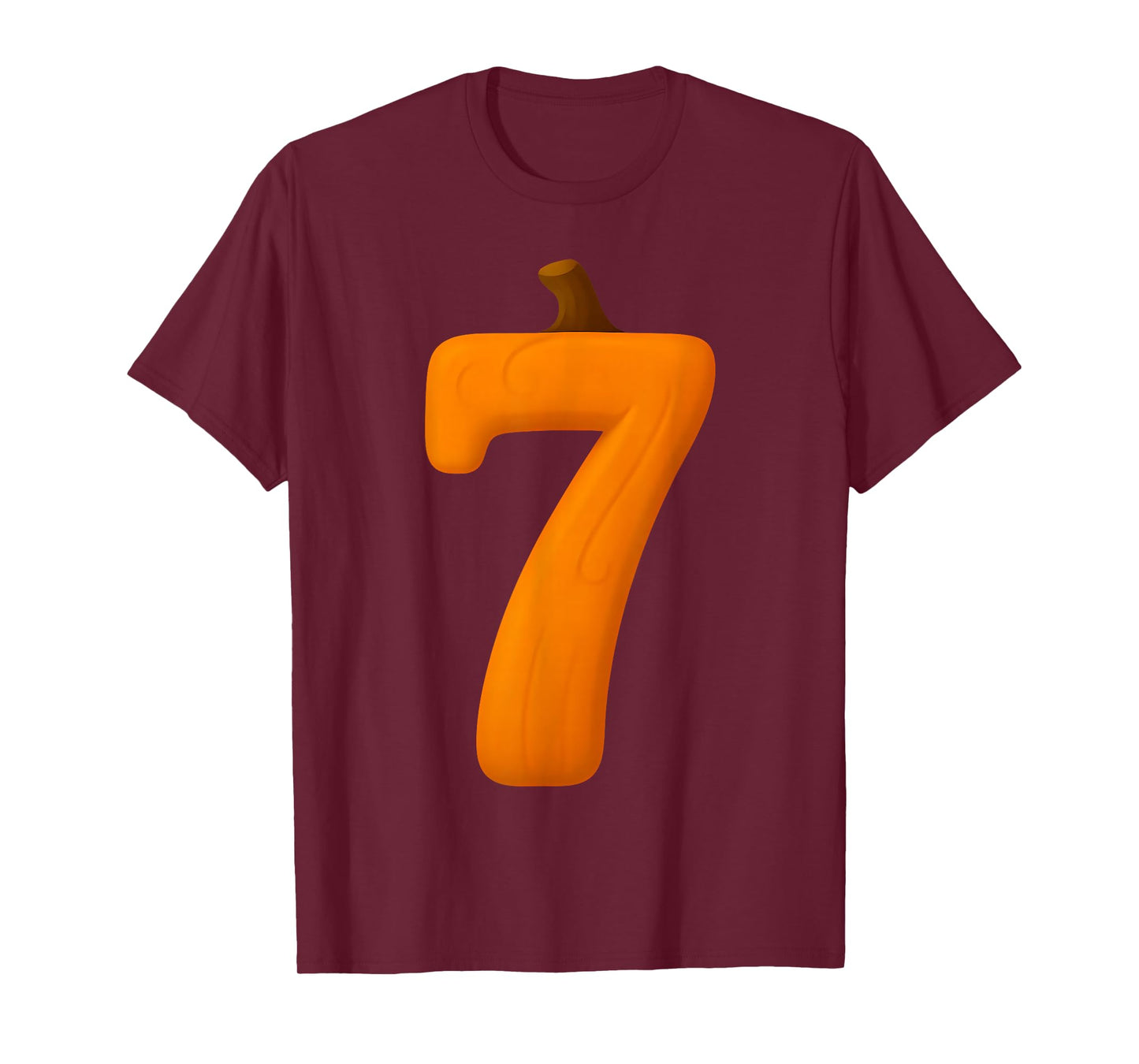 7 Number Six Seven Fall Pumpkin Halloween Funny Matching T-Shirt