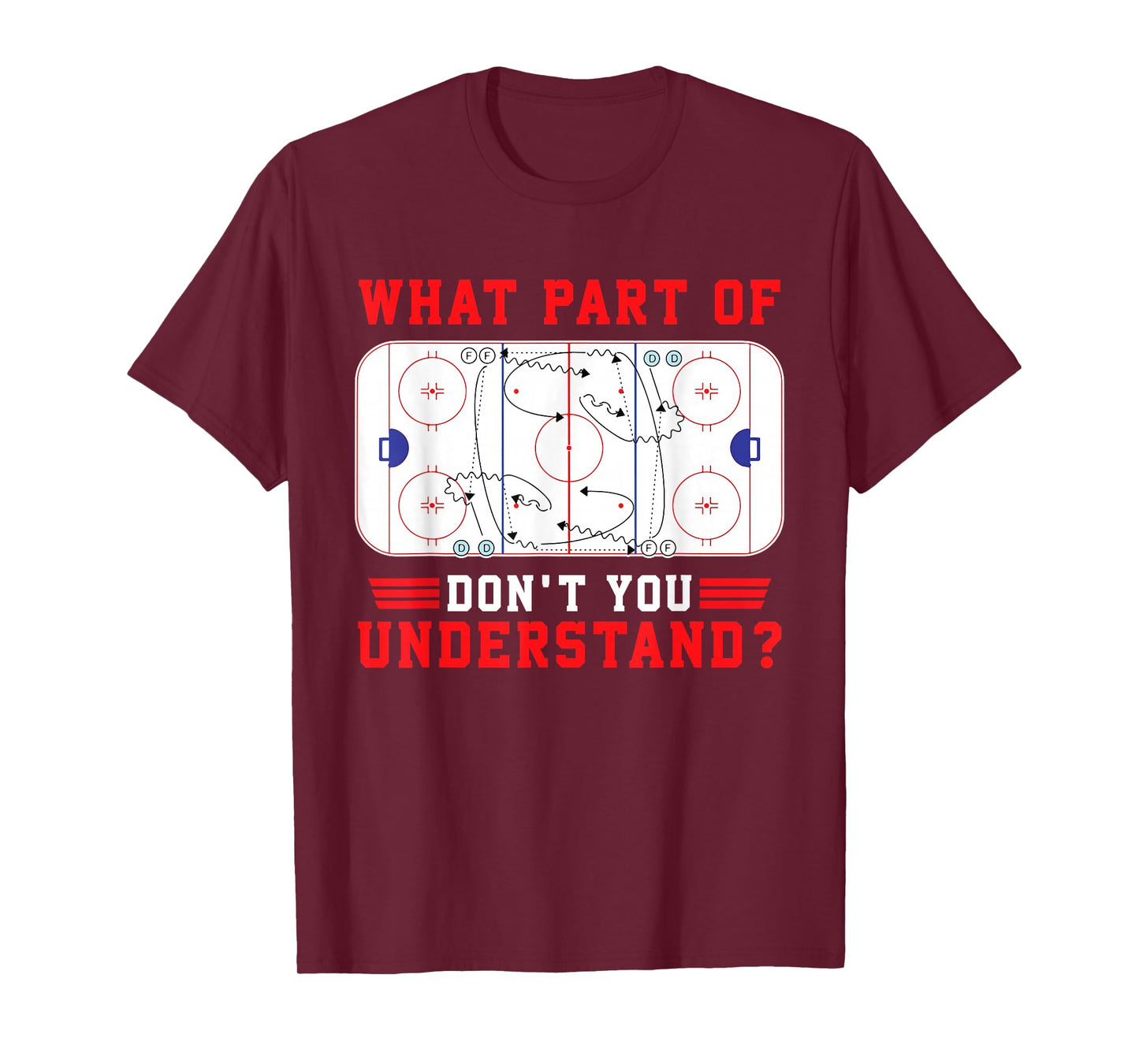 What Part Of Hockey Don't You Understand Hockey Player Funny T-Shirt