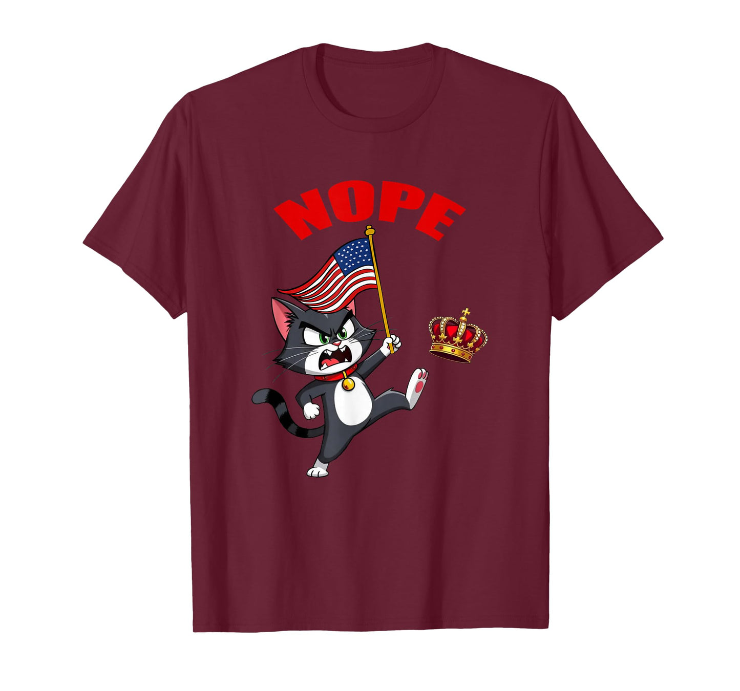 Funny No Kings in America Cat T-Shirt