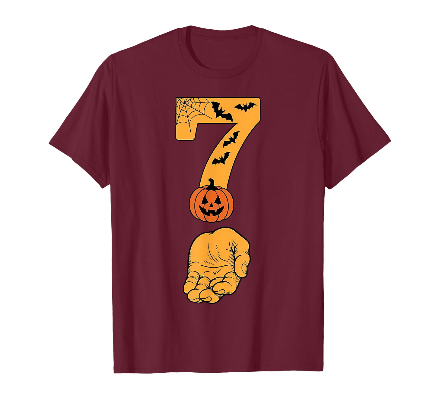 6 7 Six Seven Meme with Hand Spider Web Halloween Costume T-Shirt