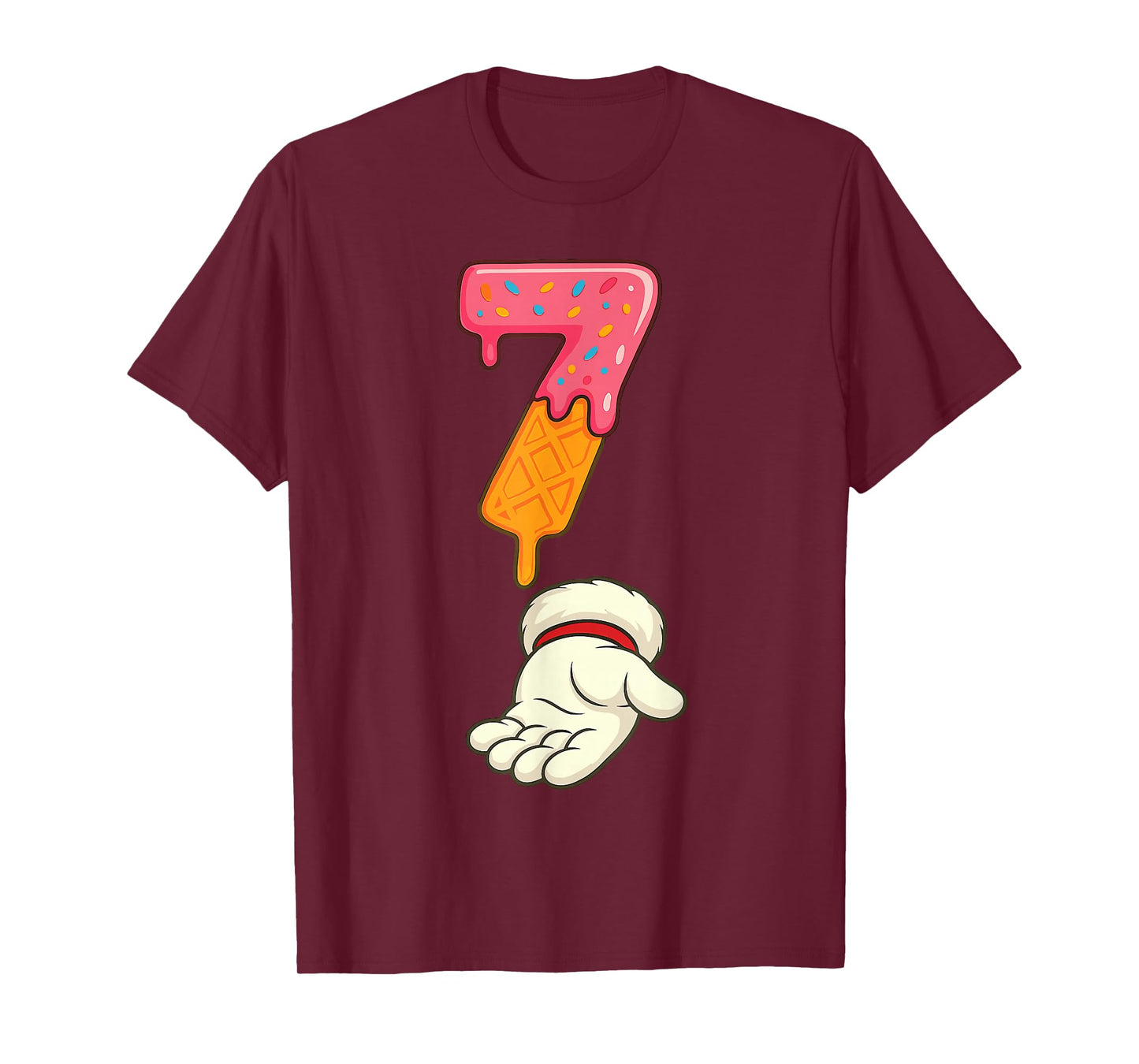 Matching Six Seven 6 7 Christmas Ice Cream Drip Xmas Santa T-Shirt