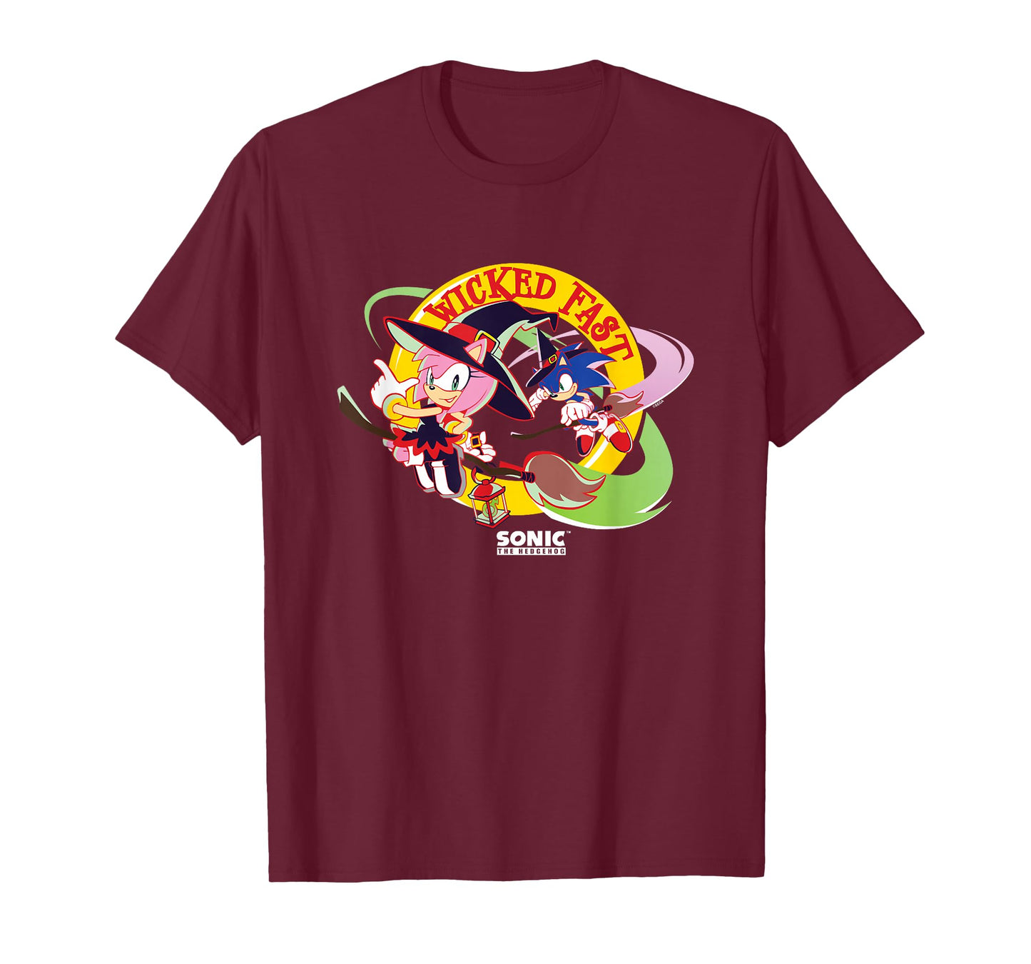 Sonic The Hedgehog Halloween Wicked Fast Witch Costumes T-Shirt