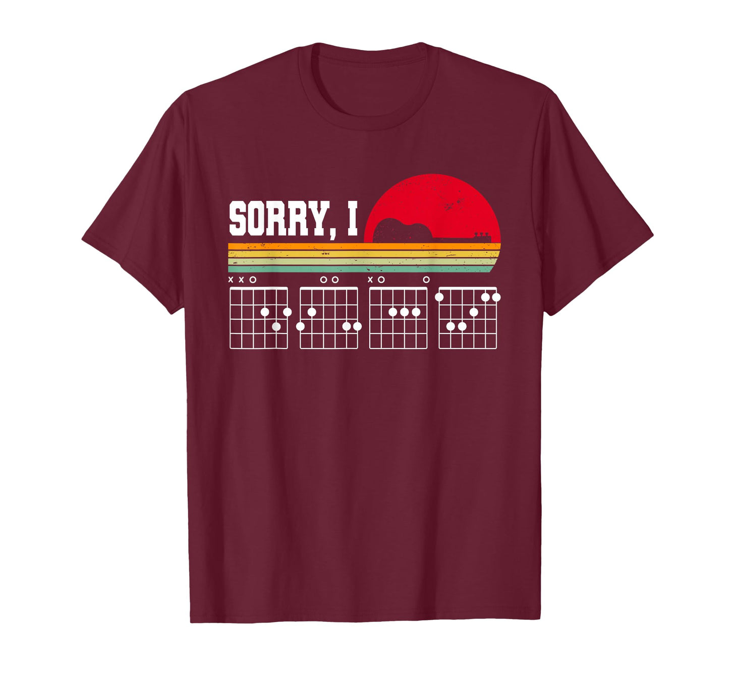 Sorry I DGAF Hidden Message Guitar T-Shirt