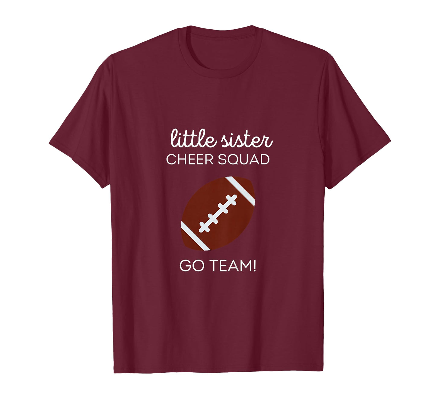 Kids Little Sister Cheer Squad Football Tee T-Shirt