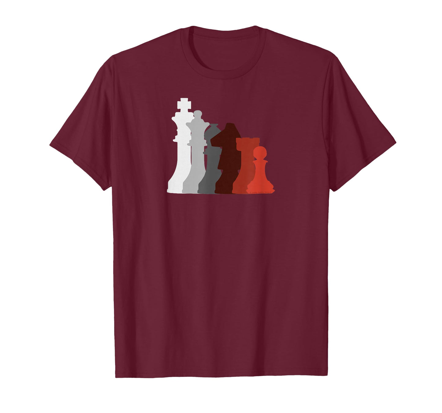 Cool Chess Pieces in Gaming Colors Chess Players T-Shirt