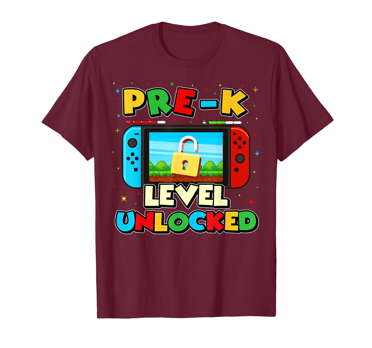 Pre-K Level Unlocked Video Gamer Boys Kids Back To School T-Shirt