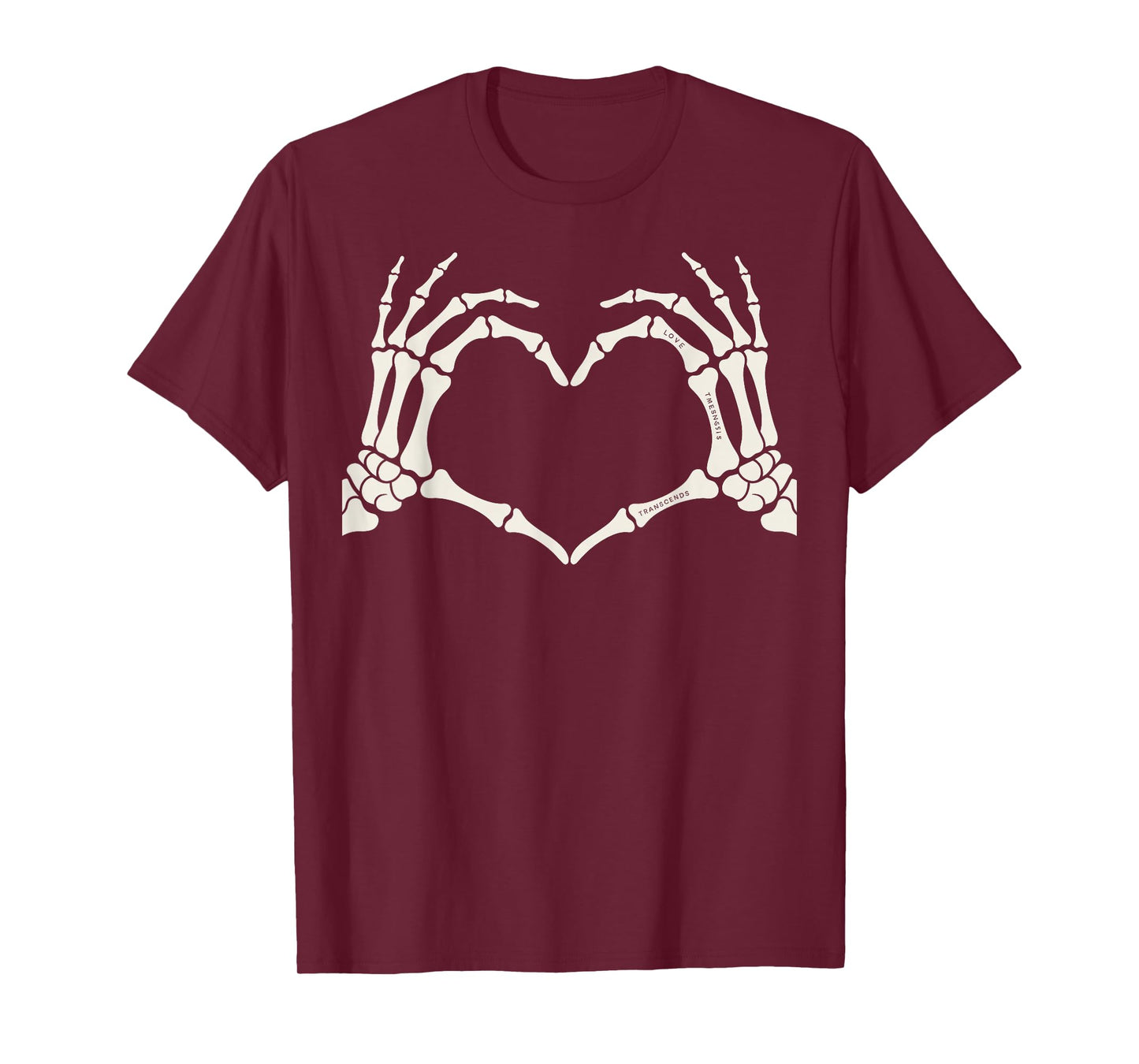 Skeleton Hands Heart Sign Halloween T-Shirt